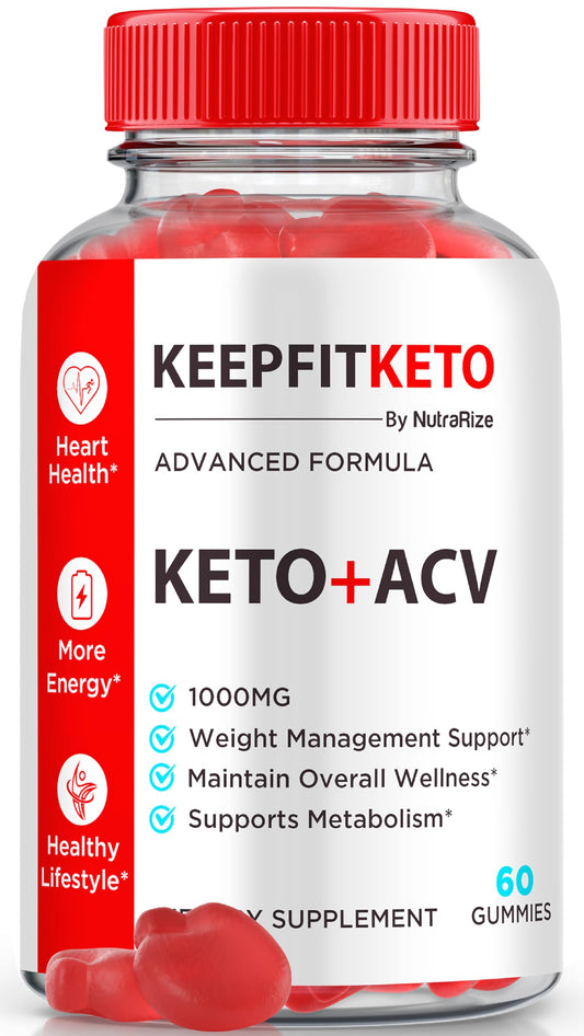 NutraRize KeepFitKeto Keto+ACV Gummies, Premium Apple Cider Vinegar, All Natural Keto Plus ACV Formula, Gomitas Reviews (60 Gummies)
