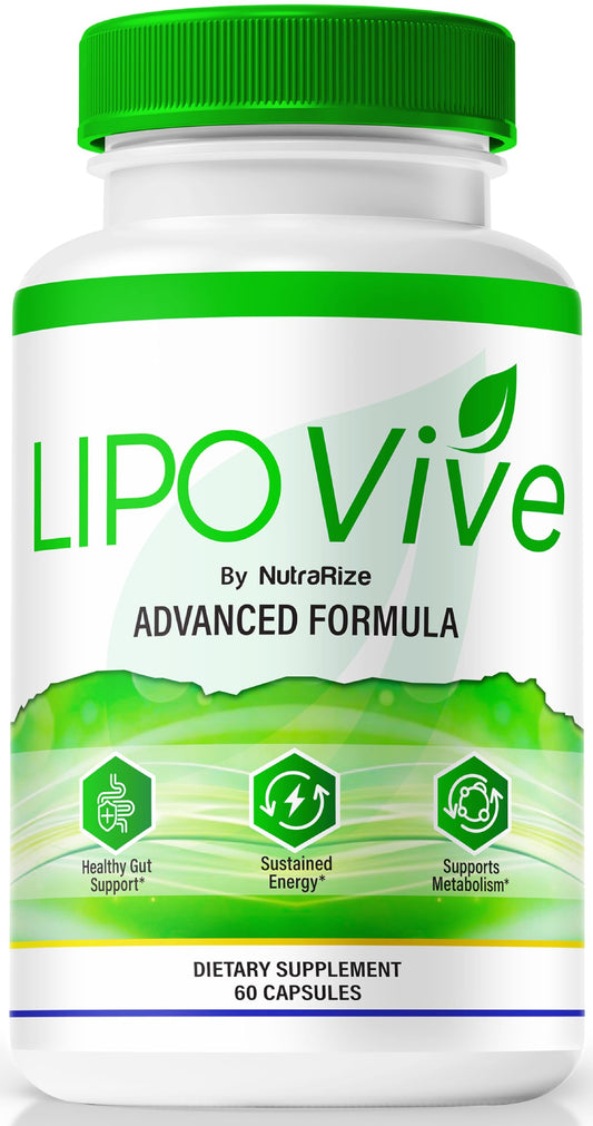 LipoVive Capsules, Official Lipo-Vive Pro Advanced Formula to Support Energy Throughout The Day, Mounja Mounj Natural LipoViv Capsulas lipoviv Detox Cleanse Premium Ingredients (60 Capsules)