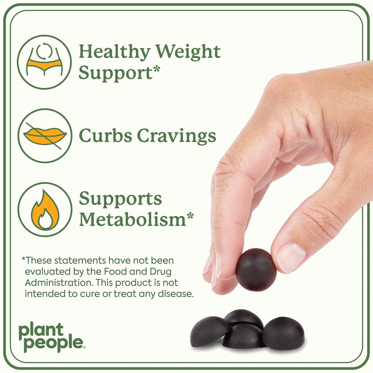 Plant People WonderBurn Metabolism & Cravings Control Gummies, Zero Sugar, Ripe Mango Flavor (60 Count)