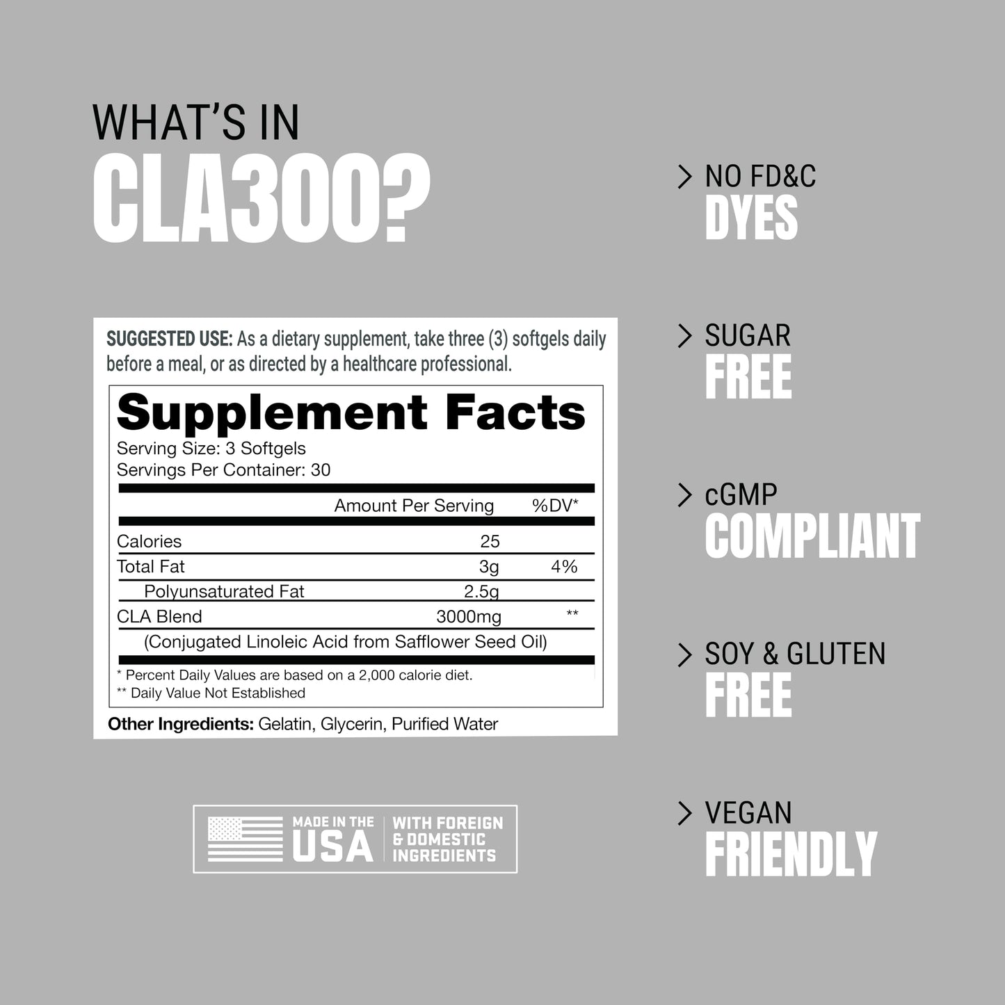 ProSupps® CLA 3000 Lean Body Composition Support, 90 Softgels