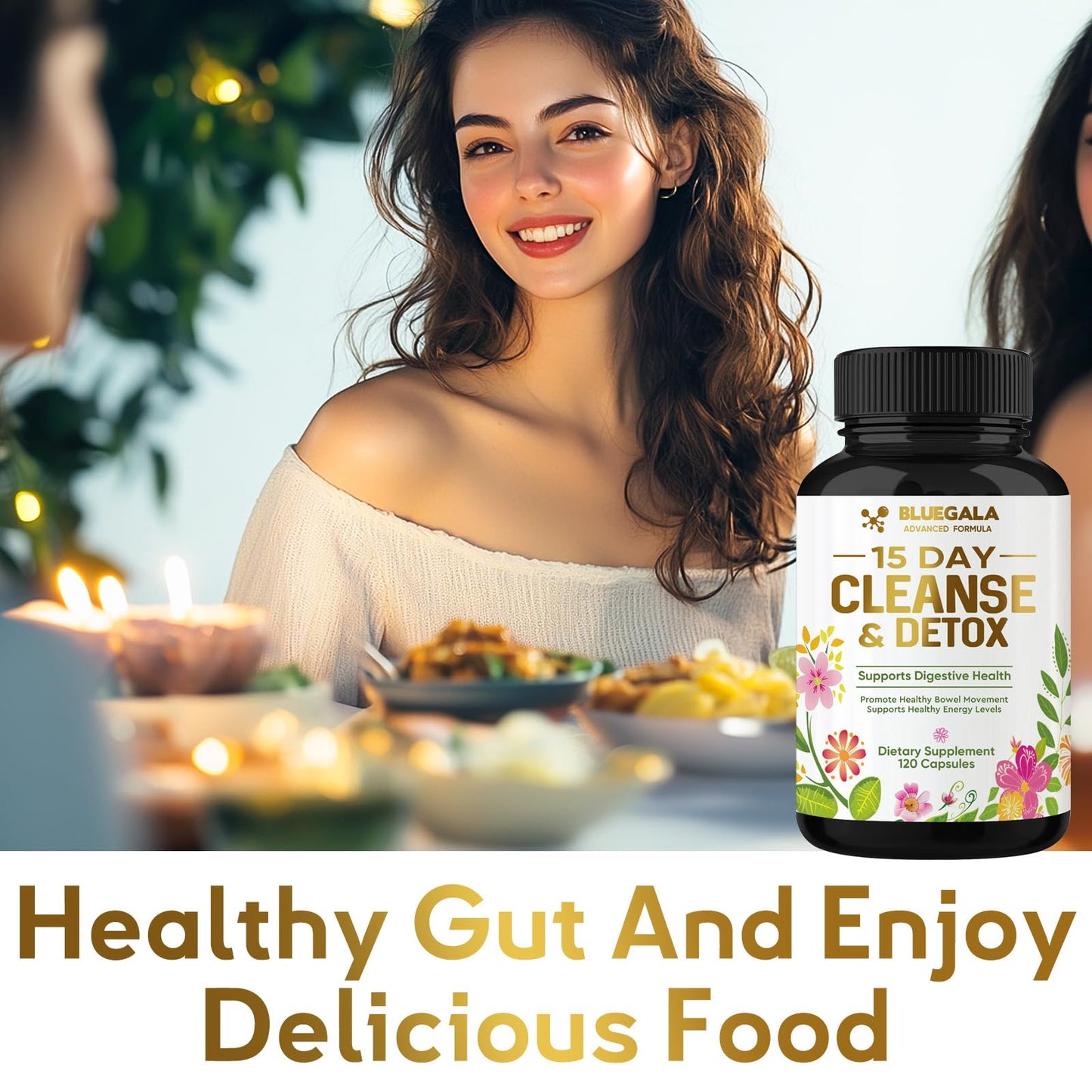 Colon Cleanse, 15 Day Cleanse, with Natural Ingredients such as Senna Leaf, Cascara Sagrada Bark and Psyllium Husk Powder, Supports Gut and Digestive System, Non-GMO, For Men and Women, 120 Capsules