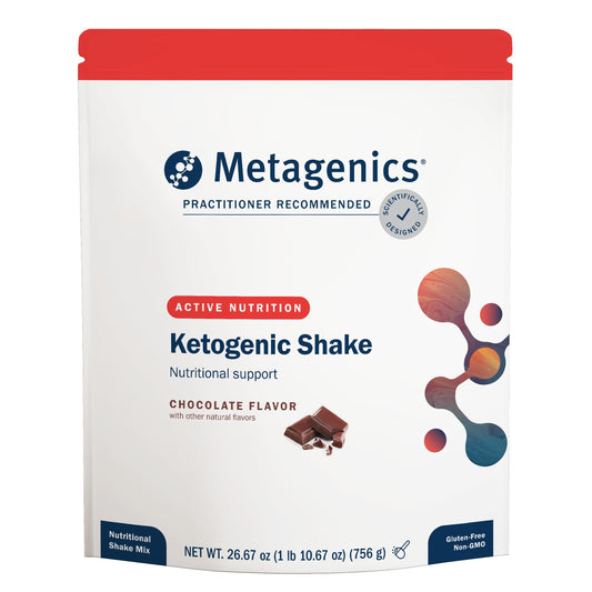 Metagenics Ketogenic Shake - Ketogenic Diet Protein Shake - 25 Vitamins & Minerals - With Biotin, Calcium, Iron & Manganese - Non-GMO & Gluten-Free - Chocolate - 14 Servings
