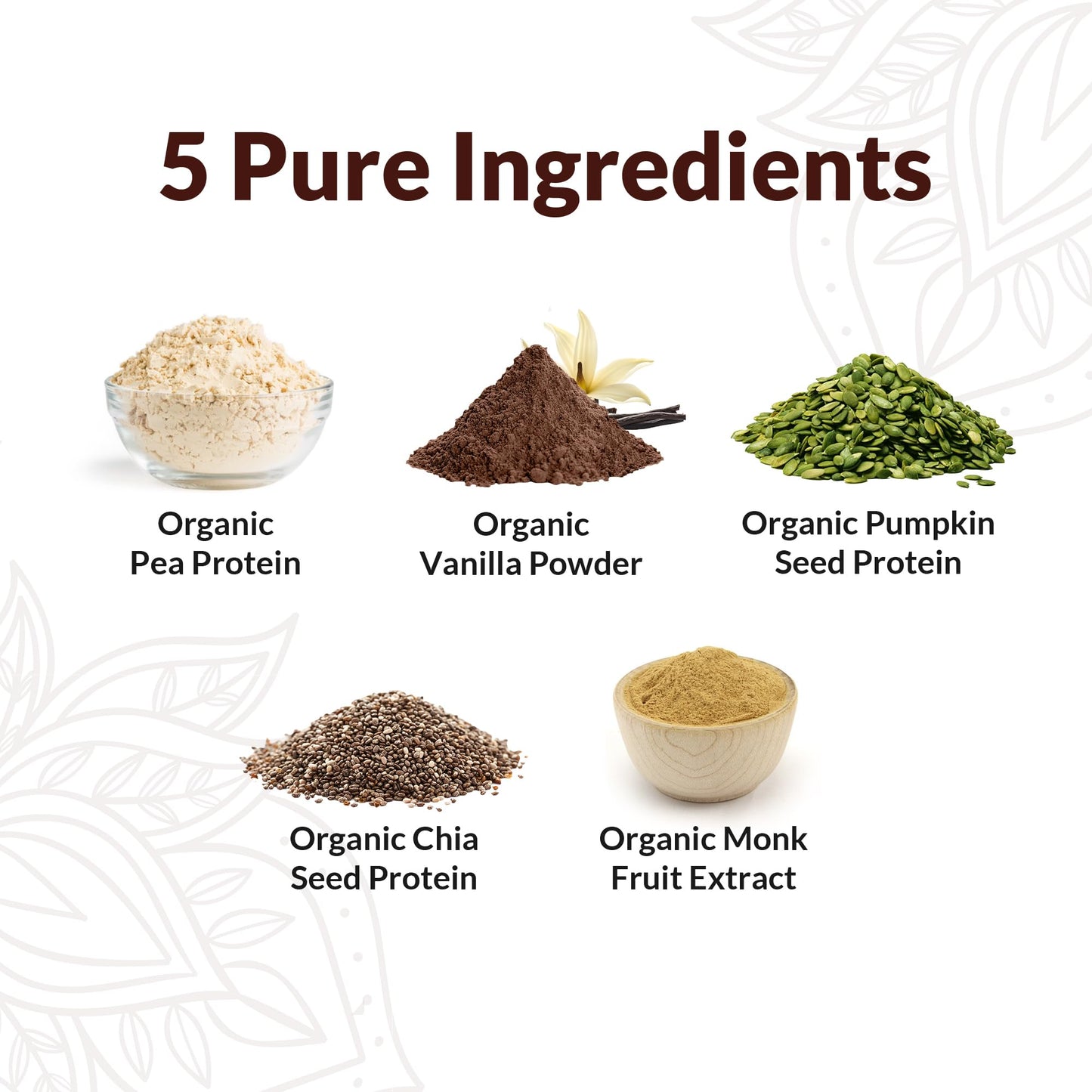 NUTRAPULSE Organic Vegan Protein Powder - Vanilla Flavor, Plant-Based, Gluten-Free, Non-GMO, 20g Protein Per Serving, Ideal for Smoothies, Shakes, Baking, Cooking (1 Pack, 20 Servings)