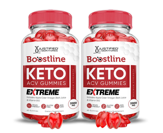 (2 Pack) Boostline Keto ACV Gummies Extreme 2000MG Boost Line Keto Gummies Apple Cider Vinegar Formulated with Pomegranate Beet Juice Powder B12 Vegan Non GMO120 Gummys