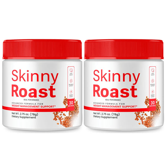 Skinny Roast Powder, Skinny Roast Coffee Advanced Formula Supplement, SkinnyRoast Supplement to Support Healthy Lifestyle, Official SkinnyRoast Overall Health and Fitness Reviews (2 Pack)
