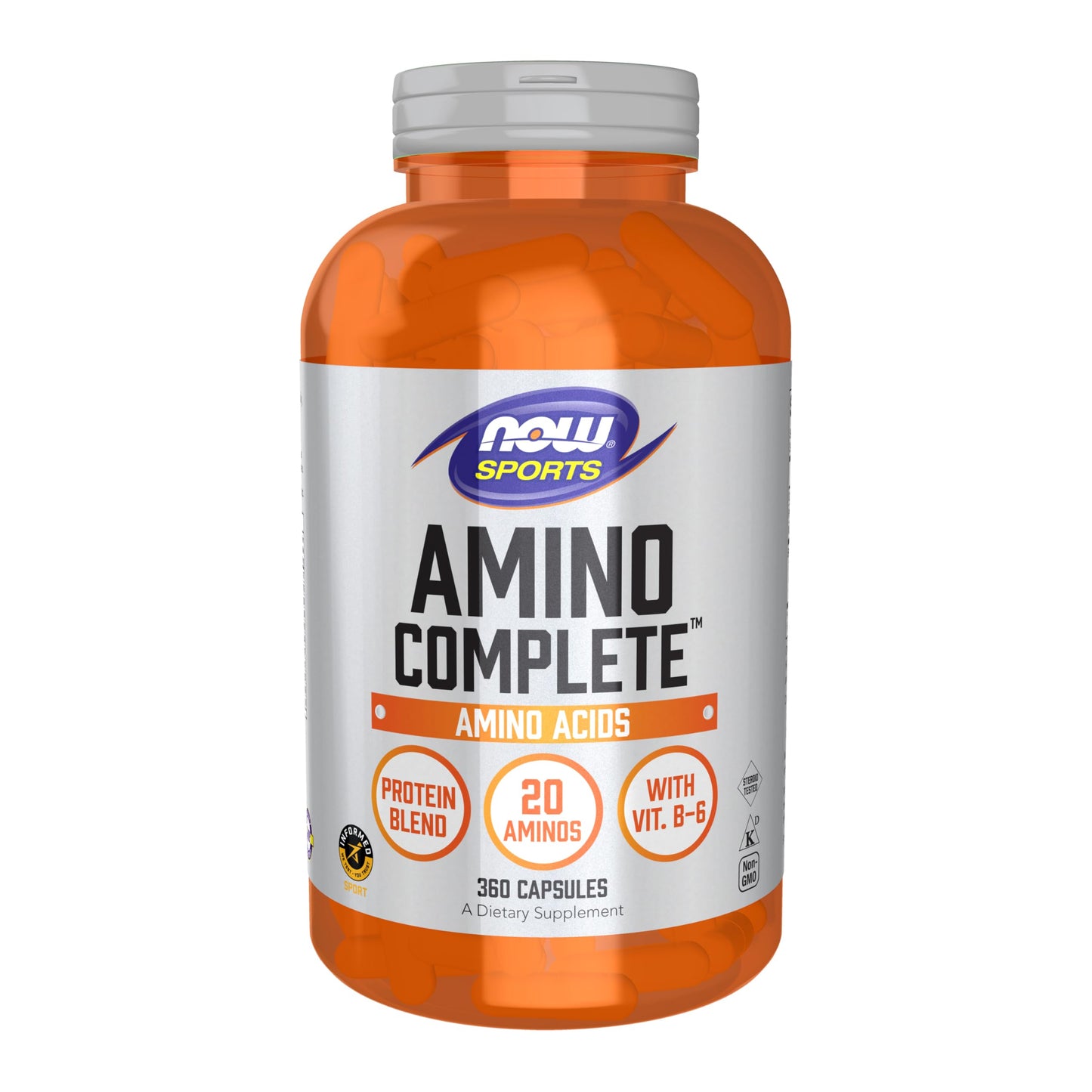 NOW Sports Nutrition, Amino CompleteTM with Vitamin B-6, 360 Count