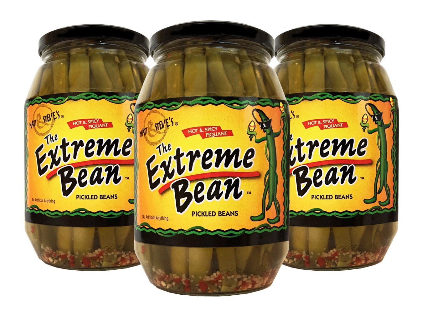 The Extreme Bean  Hot  Spicy Pickled Green Beans 33 oz 3 pack