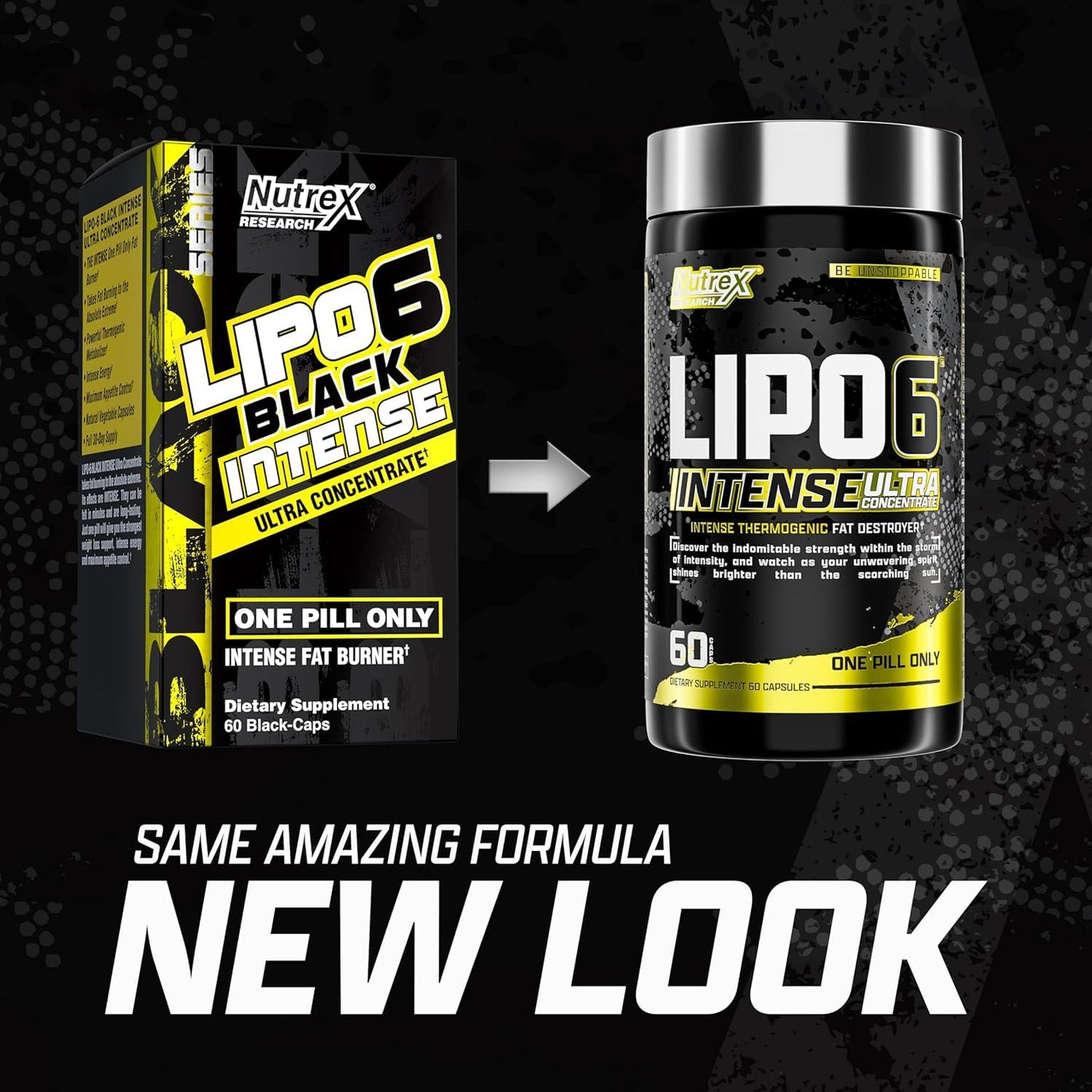 Nutrex Research Lipo6 Black Intense Ultra Concentrate Thermogenic Belly Fat Burner for Men and Women | Diet Weight Loss Supplement and Appetite Suppressant | Pack of 2