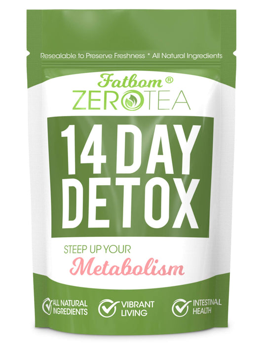 FATBOM Zero Tea 14 Day Detox Tea, Teatox Herbal Tea for Cleanse