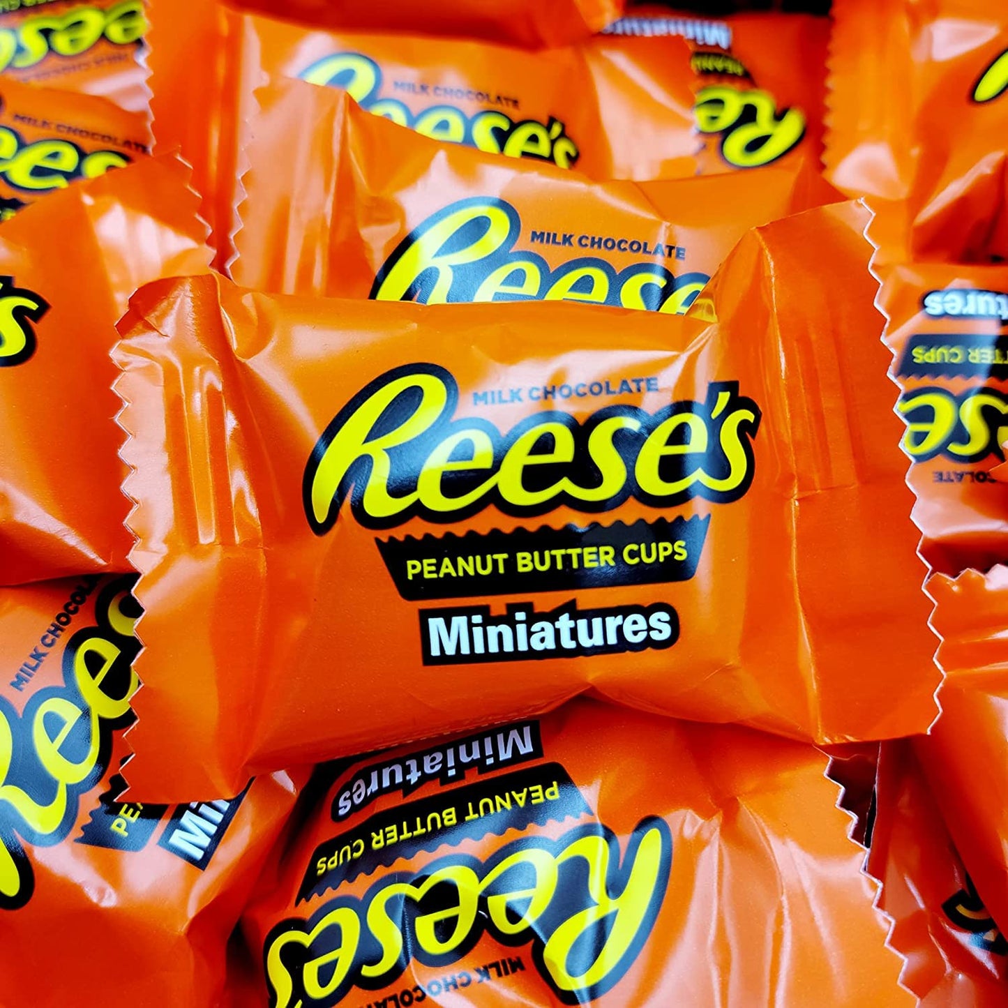 Reeses Peanut Butter Miniature Cups Candy  Peanut Butter covered in Rich Milk Chocolate  individually wrapped  Bulk Pack 1 Pound
