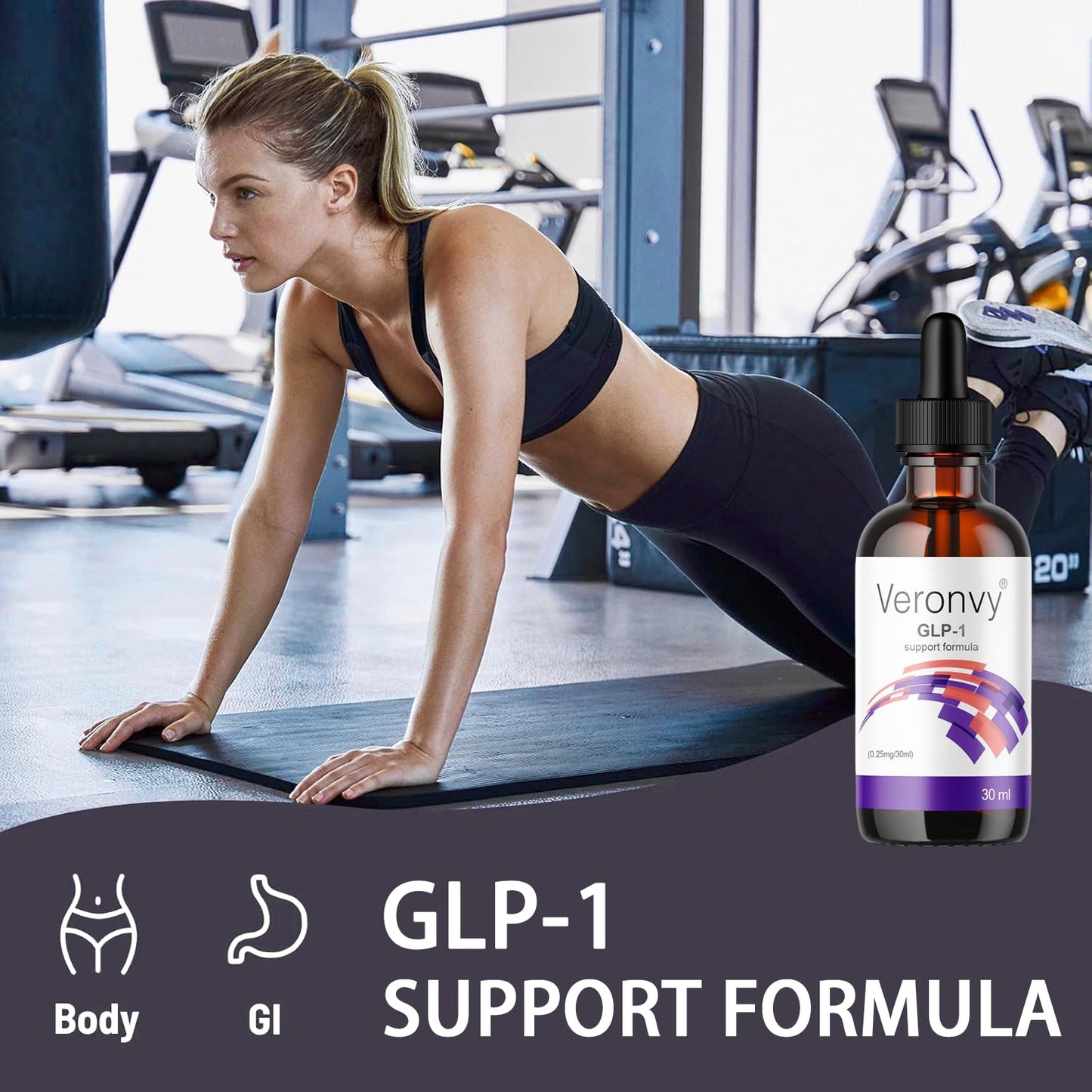 HAPPYRAIN GLP-1 Supplement Drops, GLP1 Patches Supplement, 1Fl Oz (1PCS)