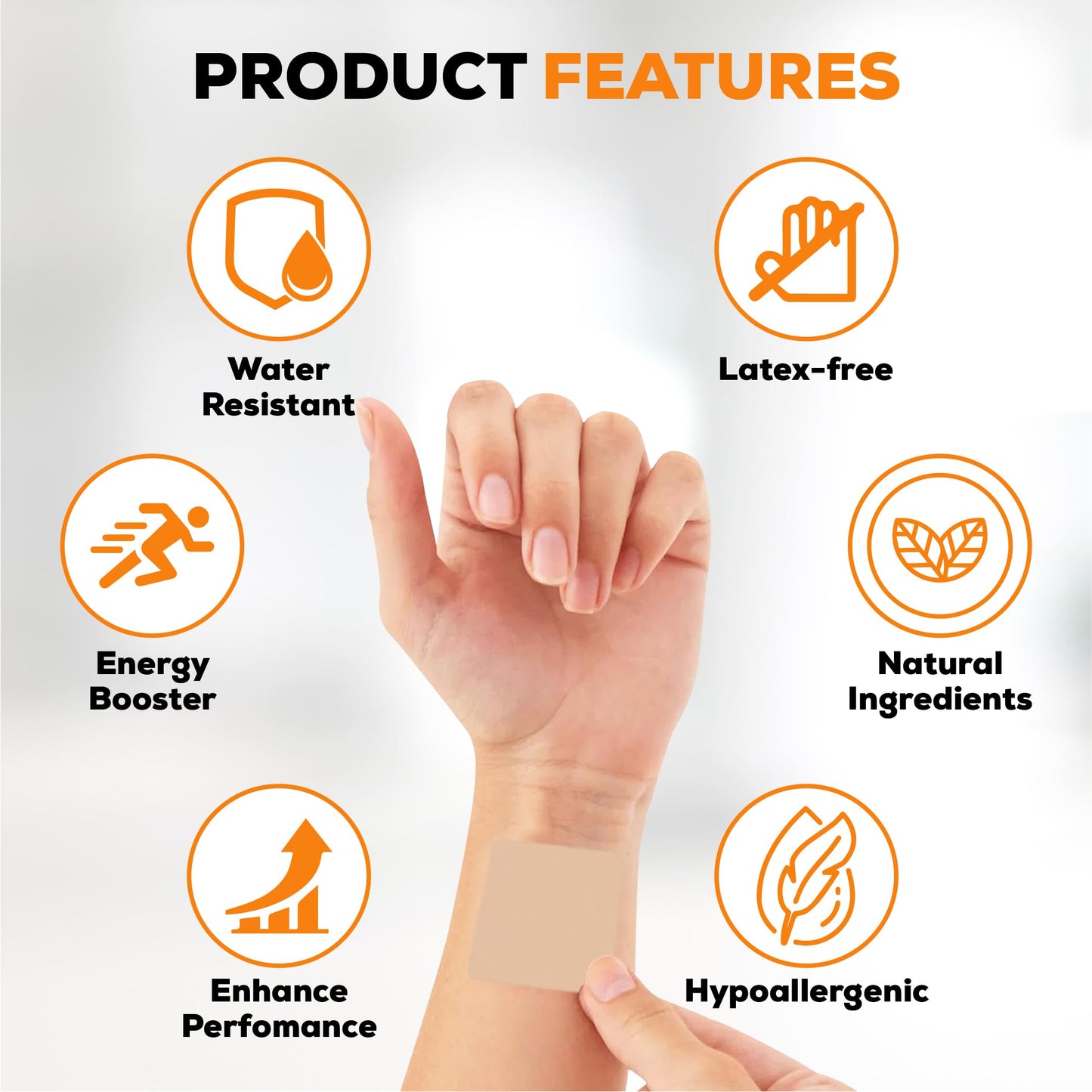 Hydralit Energy Patch for Adults Men Women Topical Daily Wellness Awake B12 Patches Sustained Natural Ingredients Boost Time-Released Formula Long-Lasting Skin Travel Friendly 72 Pack