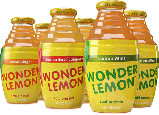 Wonder Lemon Organic Lemon Cold Pressed Juice Variety Pack 845oz 6 Pack