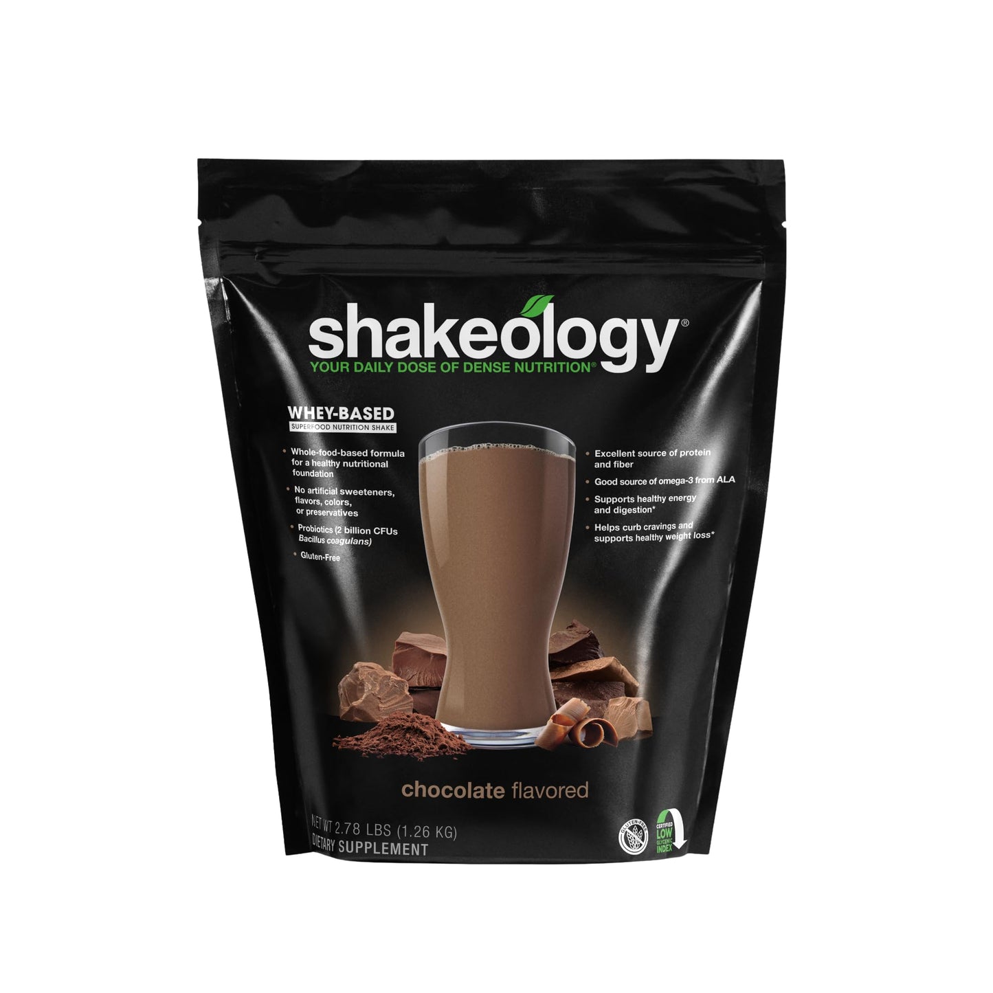 Shakeology Whey Protein Powder Blend - Gluten Free, Superfood Protein Shake with Vitamins and Minerals - Helps Support Healthy Weight Loss, Lean Muscle Support, Gut Health - Chocolate, 30 Servings
