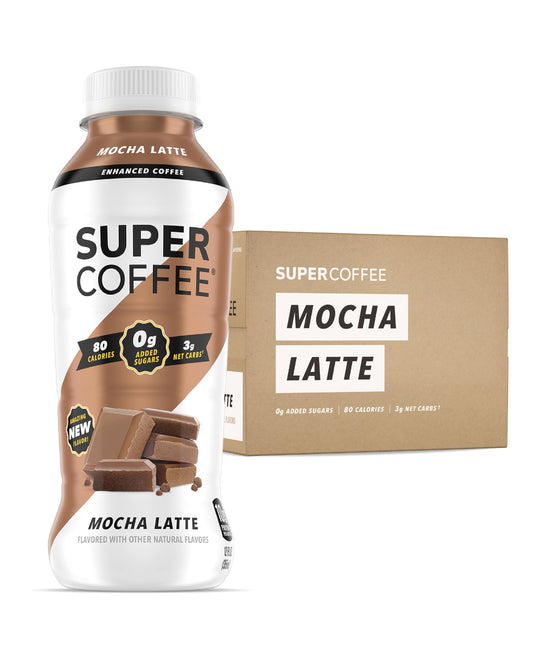 KITU SUPER COFFEE Keto Protein Coffee 0g Added Sugar 10g Protein 70 Calories Mocha 12 Fl Oz 12 Pack  Iced Smart Coffee Drinks