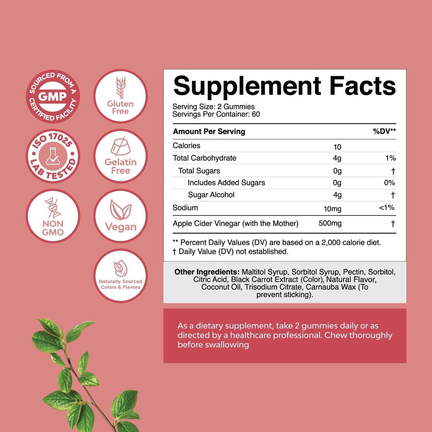 Extra Strength Keto ACV Gummies - Vegan Keto Apple Cider Vinegar Gummies Sugar Free and Delicious for Slimming Cleanse and Detox Goals - Non GMO Apple Cider Vinegar with The Mother (2 Months)