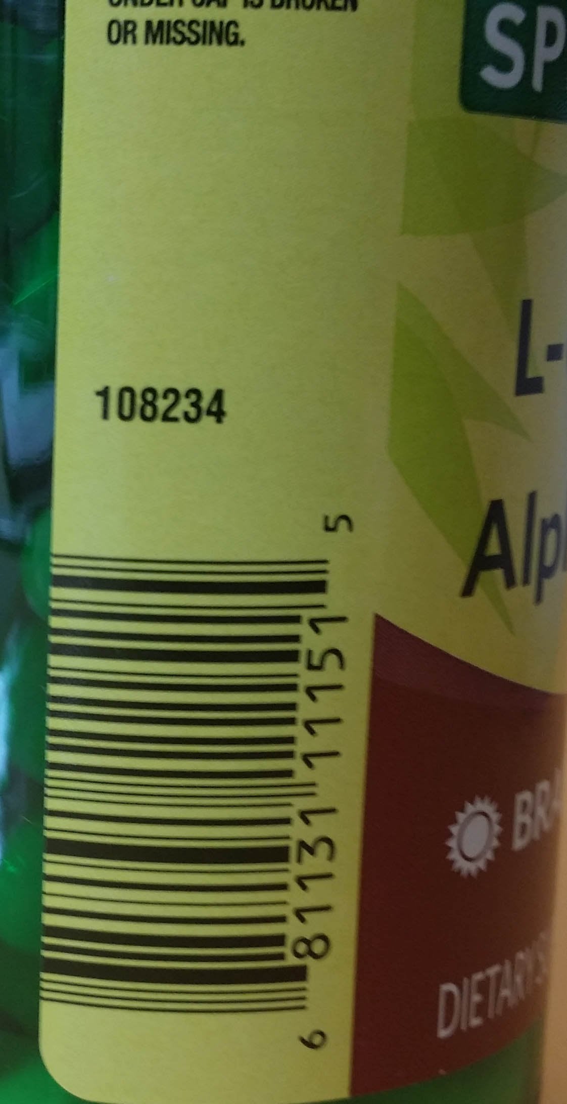 Spring Valley - Acetyl L-Carnitine 800mg Plus Alpha Lipoic Acid 400mg, 50 Capsules