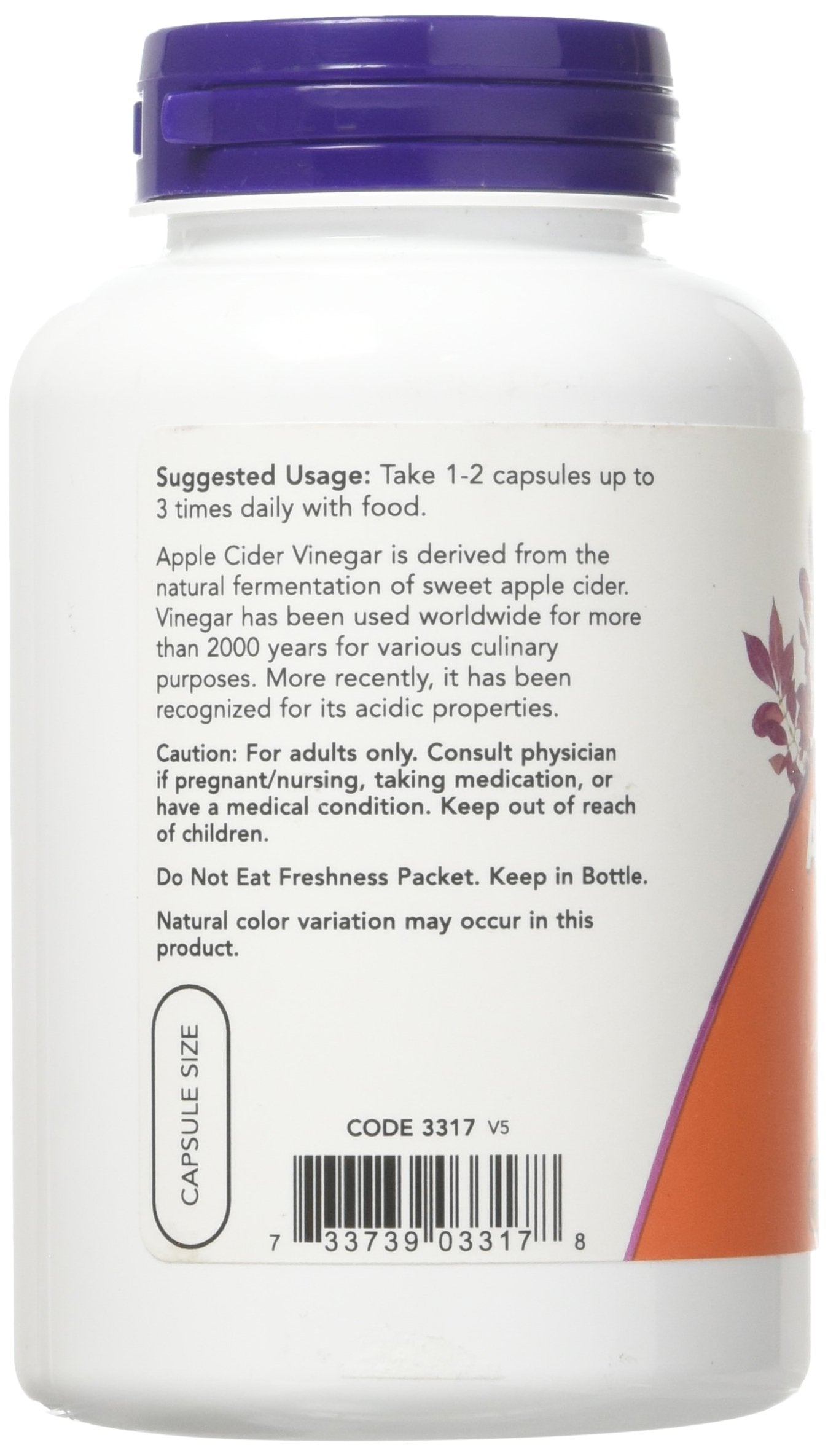 Now Foods - Apple Cider Vinegar 450 mg 180 caps