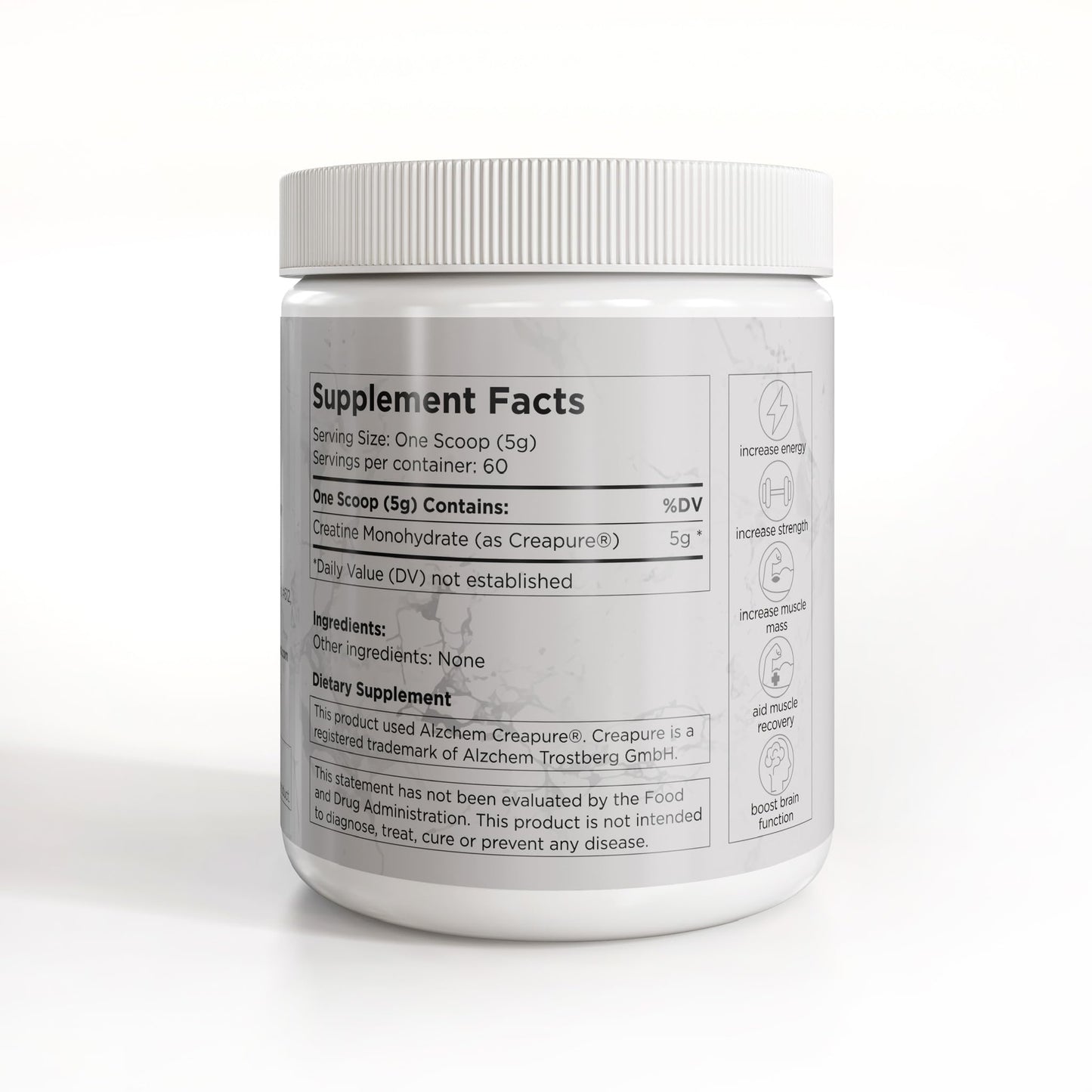 Centenarius Nutrition Creapure® Creatine Monohydrate Powder Supplement - Creatine for Women and Men - Unflavored Micronized Creatine Powder for Strength & Endurance