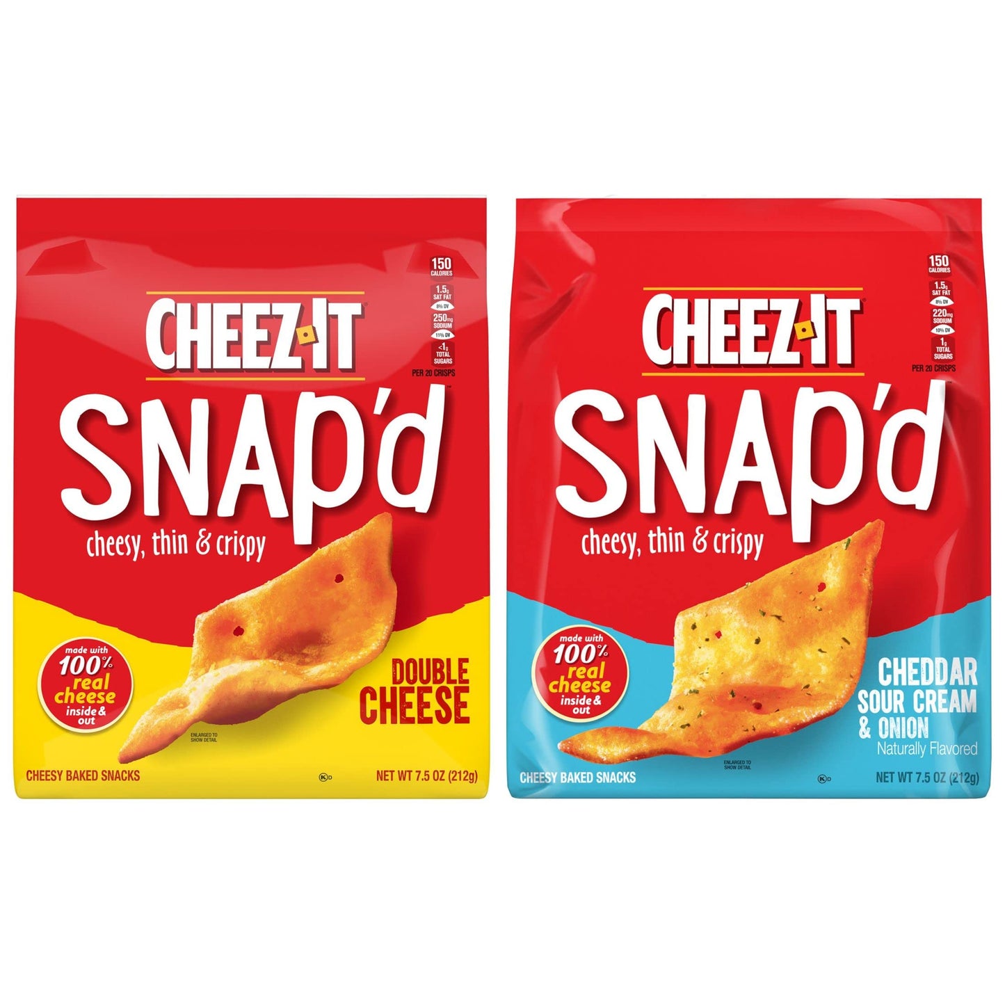 CheezIt Snapd Cheese Crackers Chips Thin Crisps Lunch Snacks Variety Pack 225oz Box 3 Bags