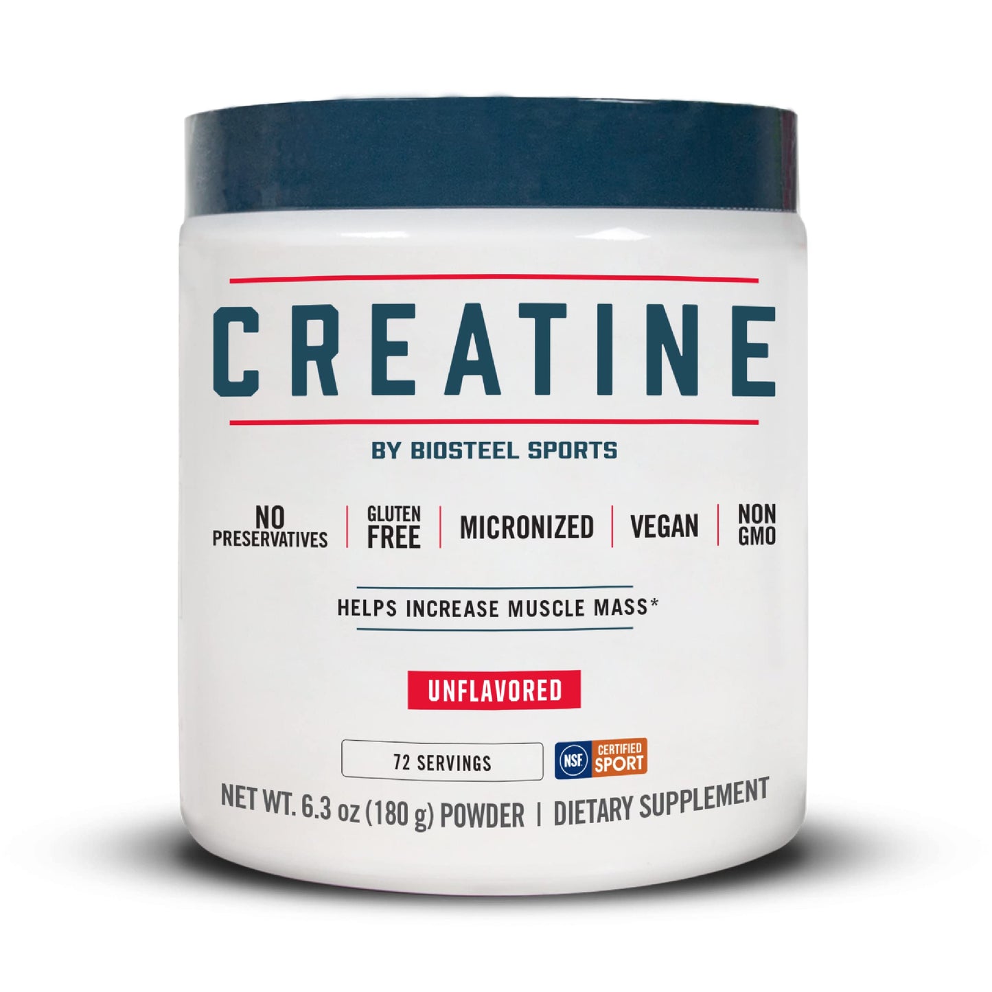 BioSteel Creatine Monohydrate Powder - 72 Servings, 180g, Micronized for Muscle Recovery & Lean Muscle, NSF for Sport Certified Creatine Powder