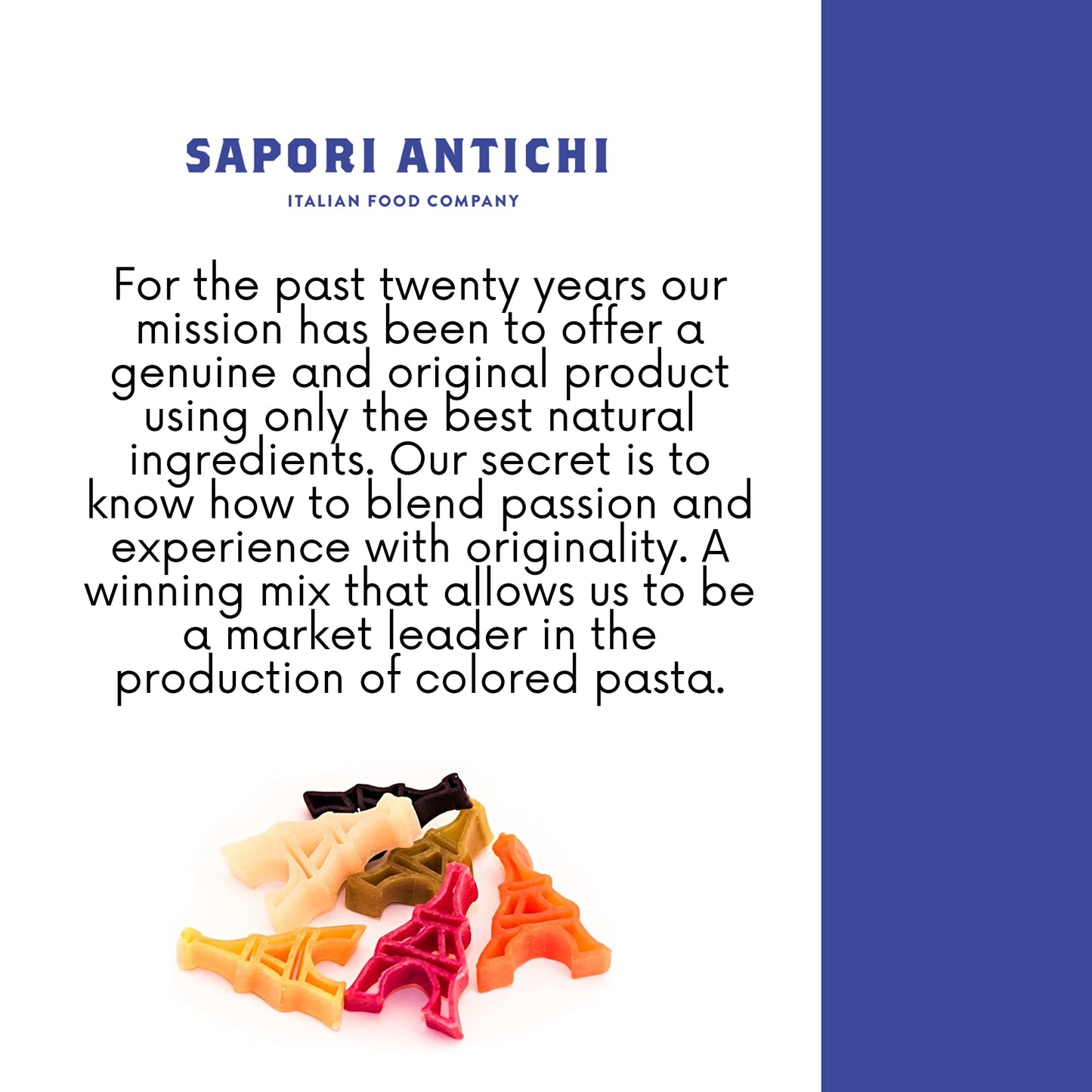 Sapori Antichi Pasta Multicolor Eiffel Tower 176Ounce