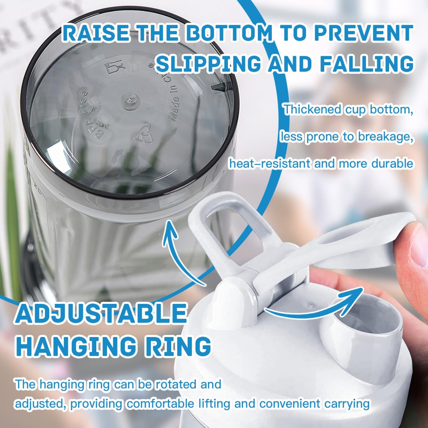 VUASYIE Customized Shaker Cups For Protein Shakes 500ml Fitness Water Cup 18oz Sport Bottles Add Your Design Picture Logo Text Gifts For Birthday Christmas Thanksgiving