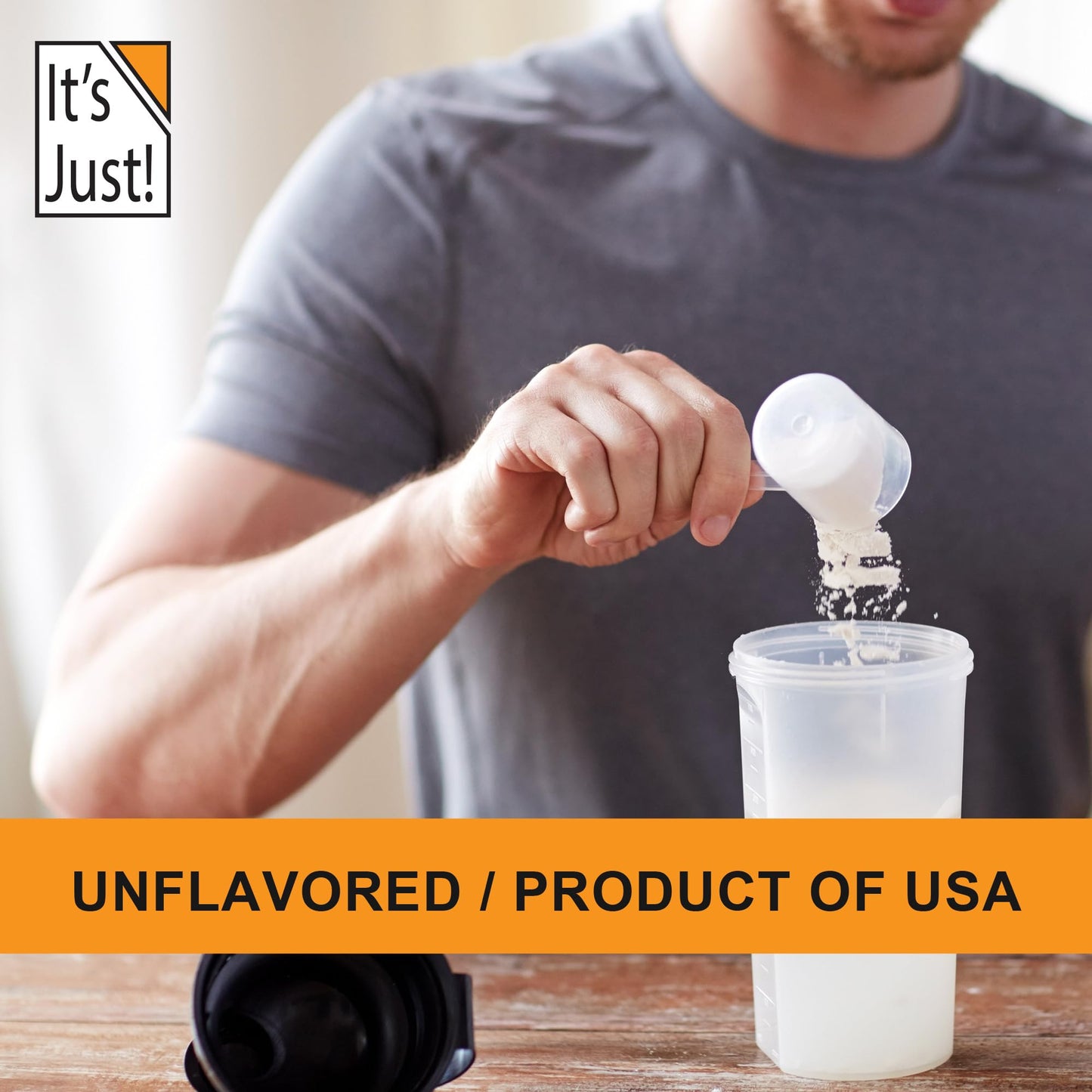 It's Just! - Total Milk Protein Concentrate Powder, Naturally 80% Casein / 20% Whey, rBSH/RBST Hormone Free, No Added Sugar, MPC-85 (1 Pound, Unflavored)