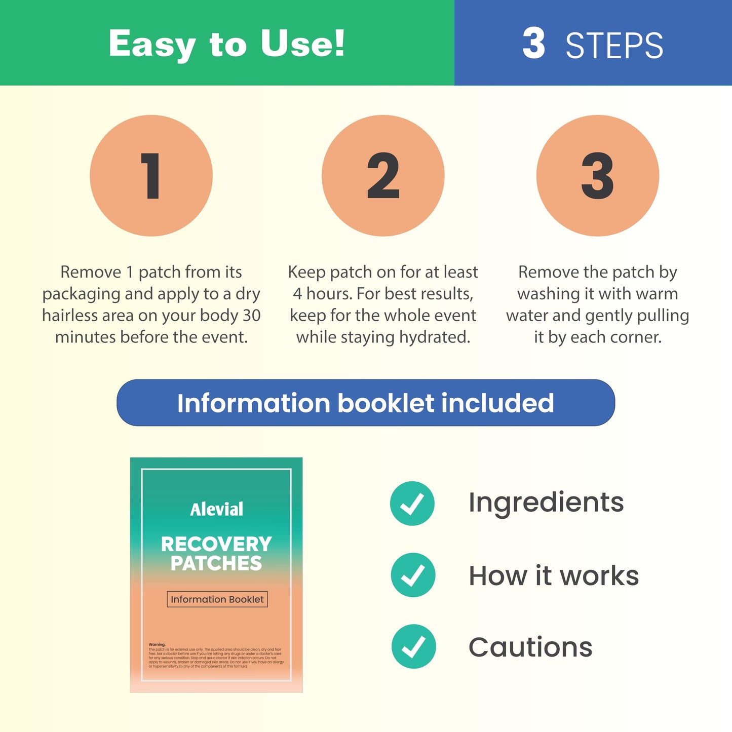 Alevial Party Recovery Patches 60 Pack