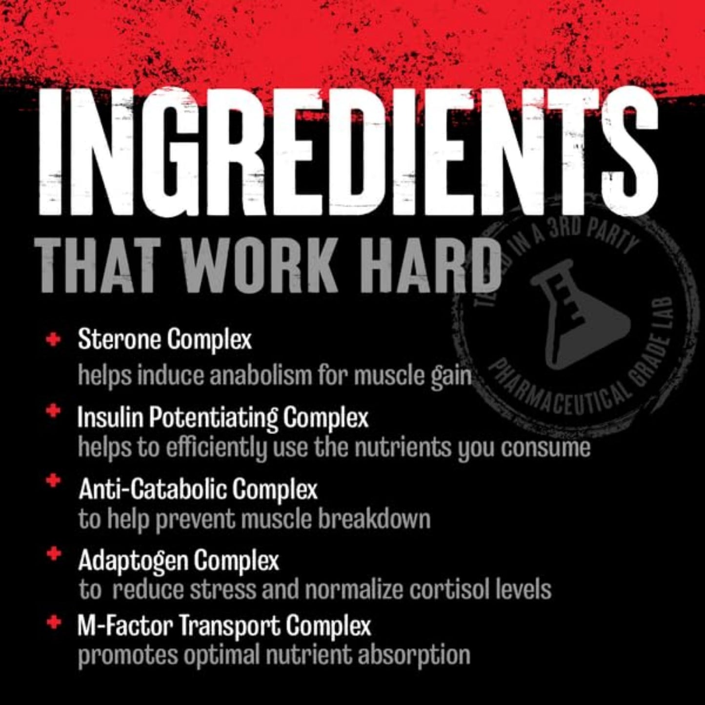 Animal M-Stak - Muscle Builder and Anabolic Mass Gainer Supplement for Bodybuilding - Lean Muscle Growth, Amino Complex and Pre Workout Energy, 21 Packs