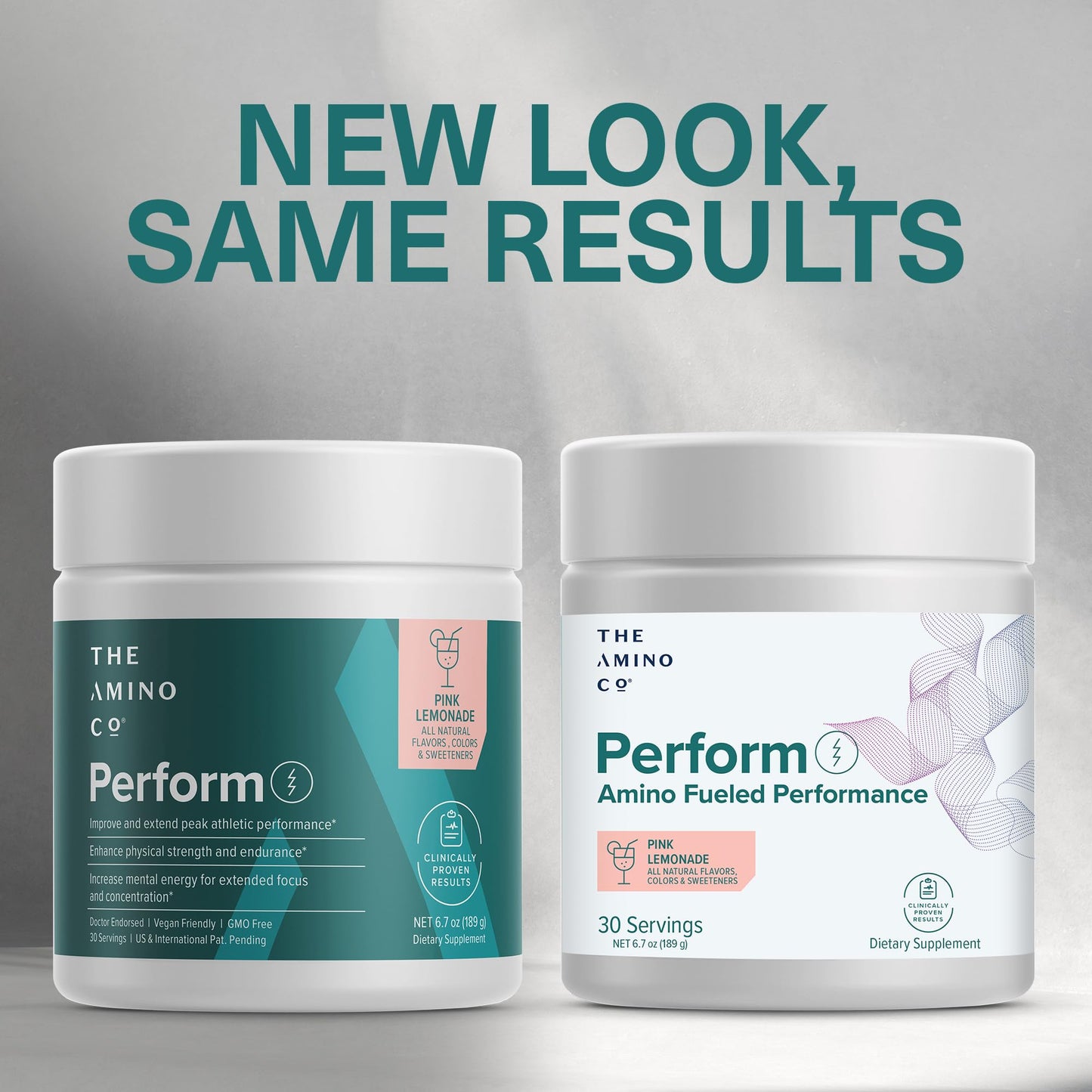 The Amino CO. - Perform Pre Workout Powder Supplement with Pure EAA Amino Acids & Natural Flavor, Stevia Sweetened Preworkout Energy Boost for Men & Women - Pink Lemonade (6.7 oz)