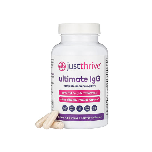 Just Thrive - Ultimate IgG - Complete Immune Support Supplement - Detox Formula, 120 Vegetable Capsules