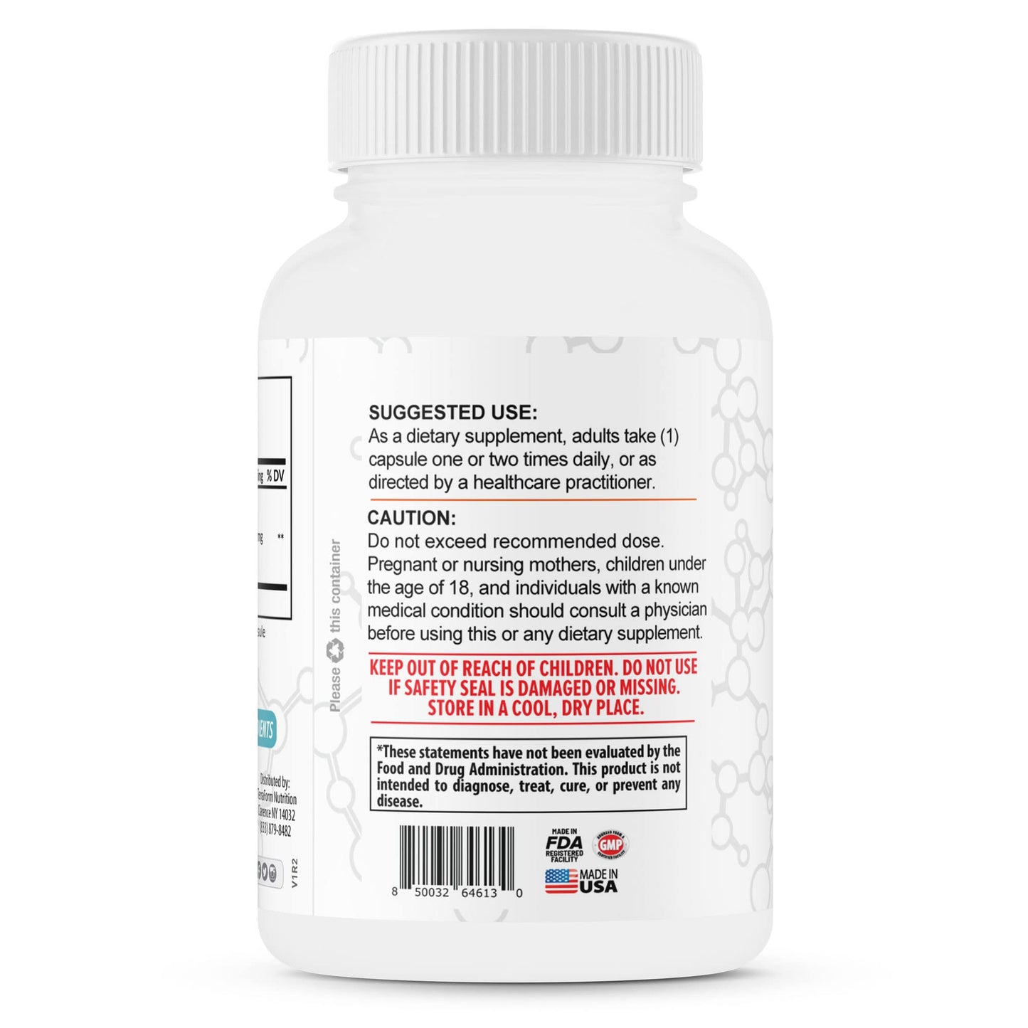 Terraform Nutrition Extra Strength 300mg S-Acetyl Glutathione SAG Supplement Made in USA - 60 Acid-Resistant Capsules