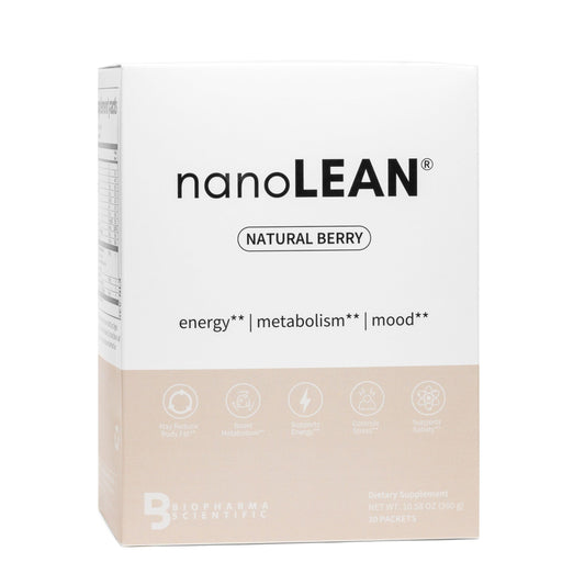 Biopharma Scientific NanoLean Natural Weight Management and Healthy Energy Drink | Natural Berry Flavor| 30 Servings | Fat Burning, Increased Metabolism | Ashwagandha, Green Tea