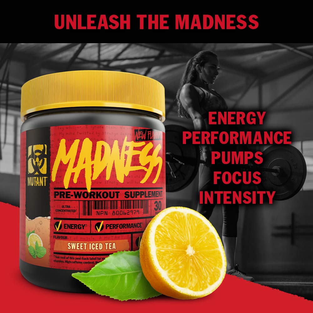 MUTANT MADNESS - Redefines the Pre-Workout Powder Experience and Takes it to a Whole New Extreme Level, Engineered Exclusively for High-Intensity Workouts (225 g), Peach Mango