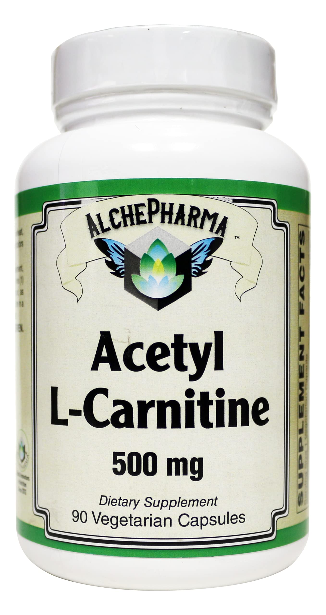 Acetyl L-Carnitine- 500 mg Vegetarian Capsules ( Sourced from Sigma-Tau Health Sciences ) (90 Veg Caps)