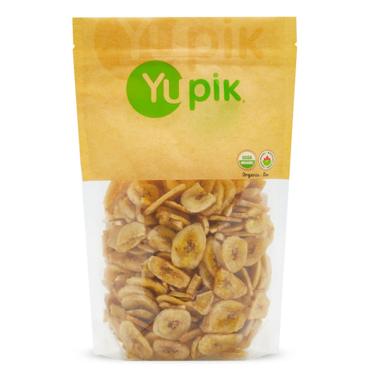 Yupik Organic Sweetened Dried Banana Chips 141 Oz GlutenFree Kosher NonGMO Vegan Sliced Dried Fruits Lightly Sweetened Crunchy Snacks Ideal for Baking  Topping