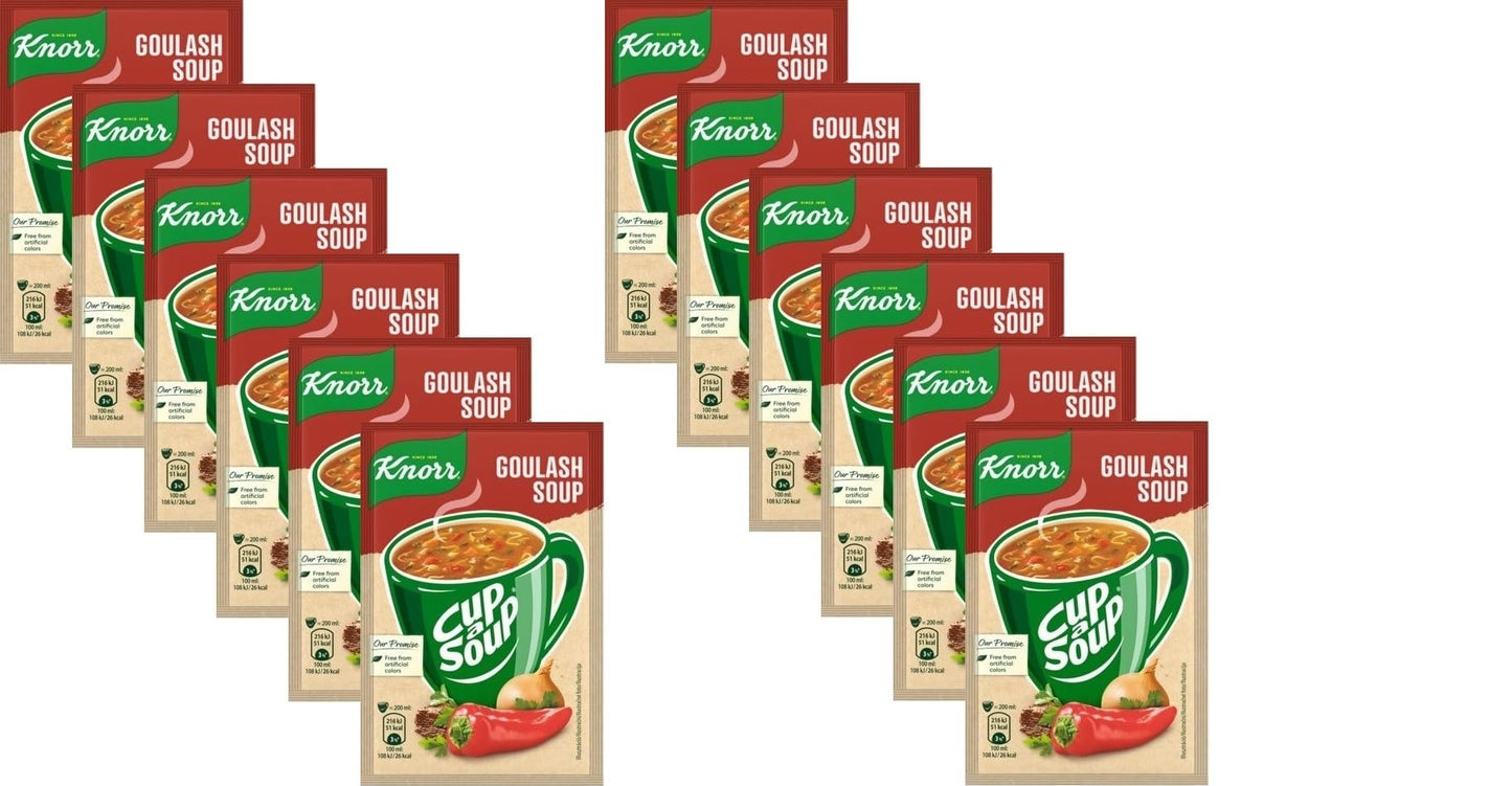 Pack of 12 Knorr Cup a Soup Instant Goulash Soup 12x16g  12x056 oz