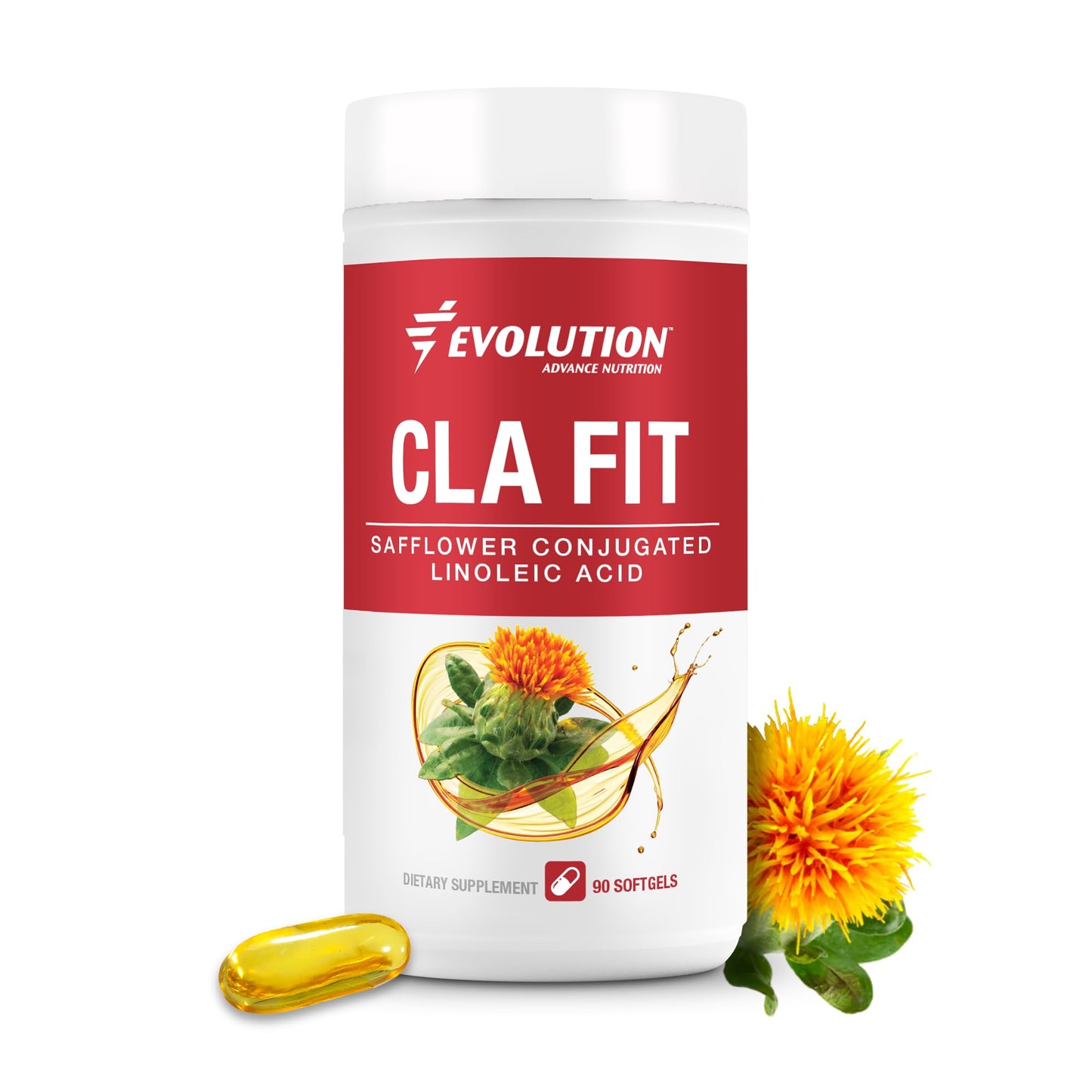 Evolution Advance Sport Nutrition CLA Fit, 800 mg - Safflower Conjugated Linoleic Acid Supplement, Support Lean Muscle Mass, Promote Energy - Non-GMO, Gluten-Free (90 Softgels)