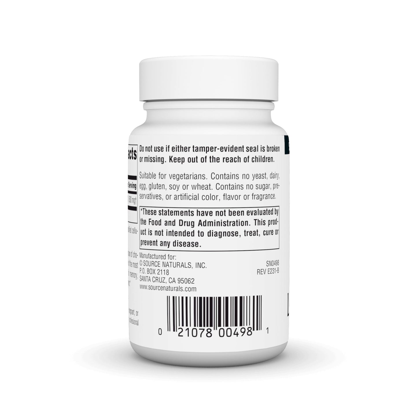 Source Naturals Acetyl L-Carnitine, 500mg, 30 Tablets