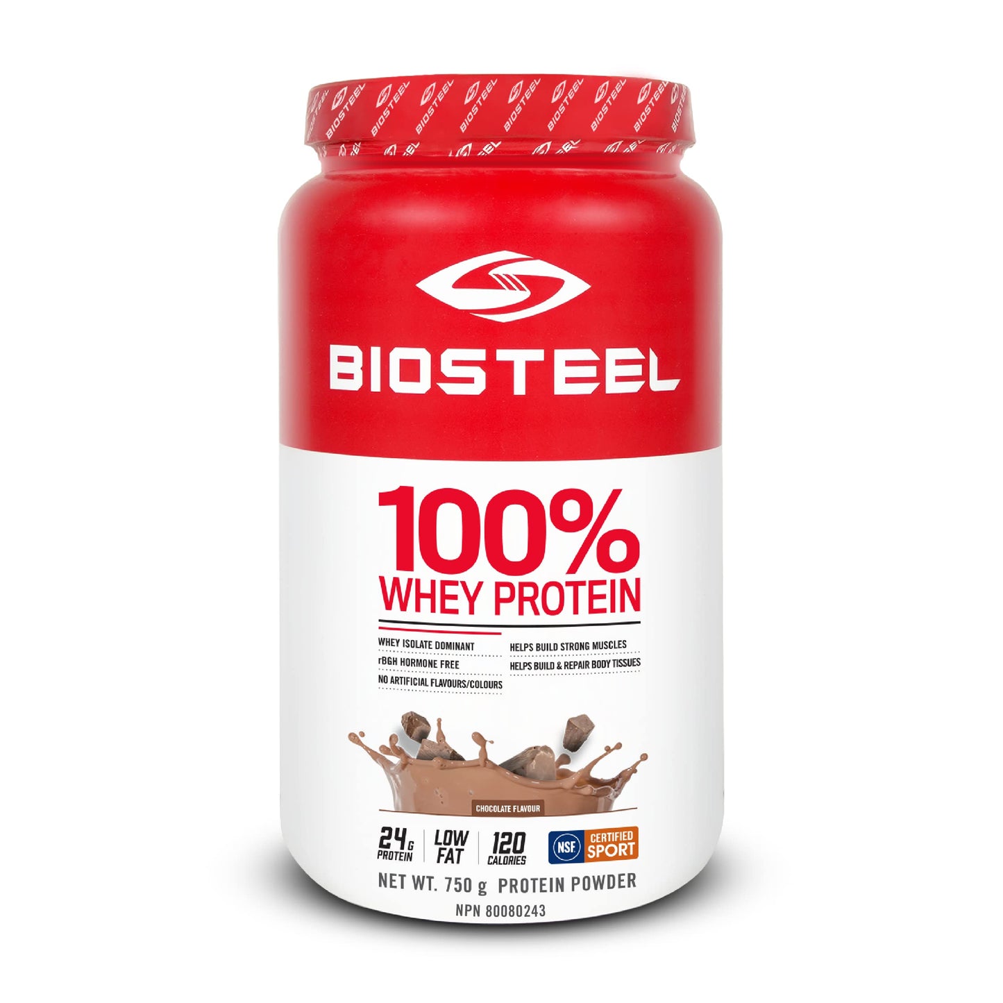 BioSteel Sports 100% Whey Protein Powder Supplement, rBGH Hormone Free & Non-GMO Post Workout Formula, Chocolate, 25 Servings, 25.5 Ounces