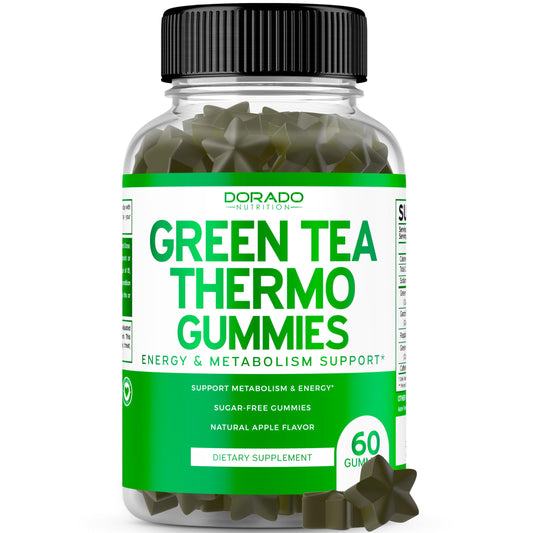 Green Tea Fat Burner Weight Loss Gummies (60 Count) Fat Burner Women - Appetite Suppressant Weight Loss Supplement for Men & Women with Apple Flavored - Third Party Tested - USA Made