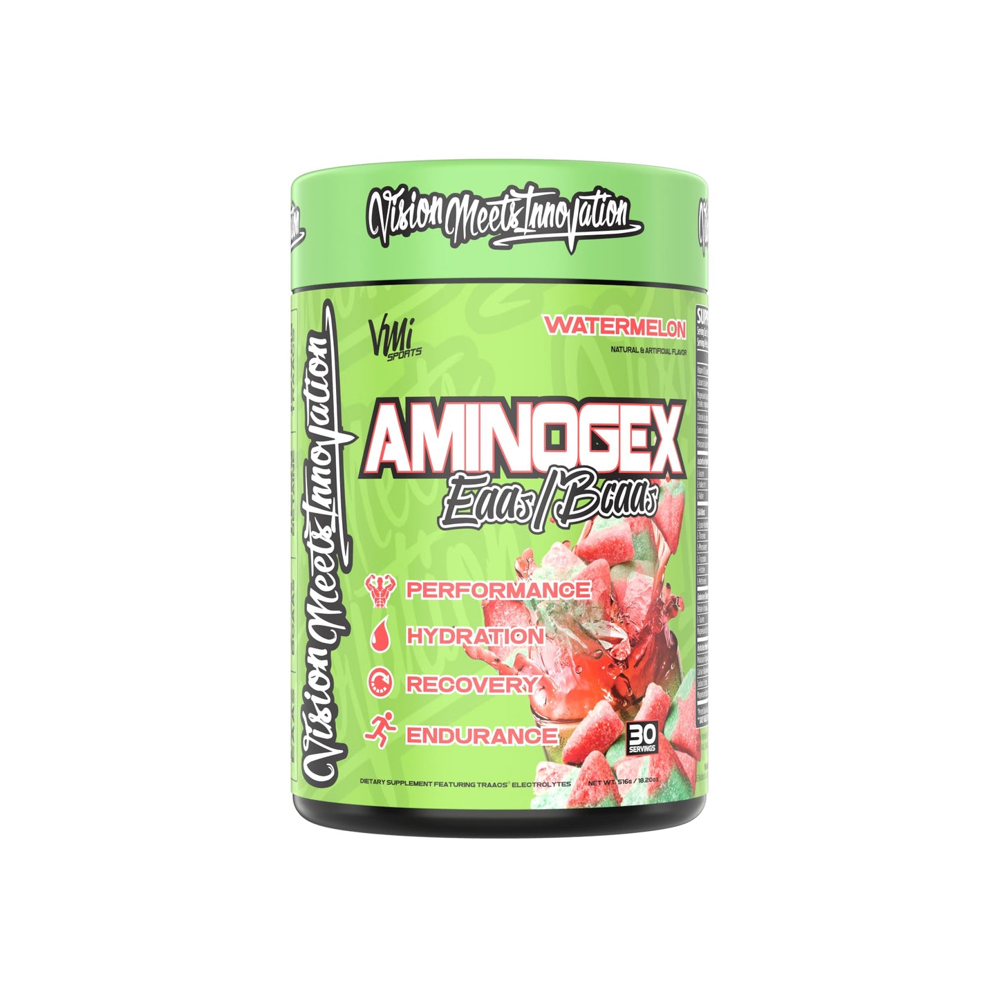 Aminogex Ultra | BCAA Powder | Amino Acids + Betaine and Glutamine | Amino Acid Post Workout Recovery Drink | Intra Workout Drink with Electrolytes | (30 Servings) (Watermelon, 18.2 Ounces)