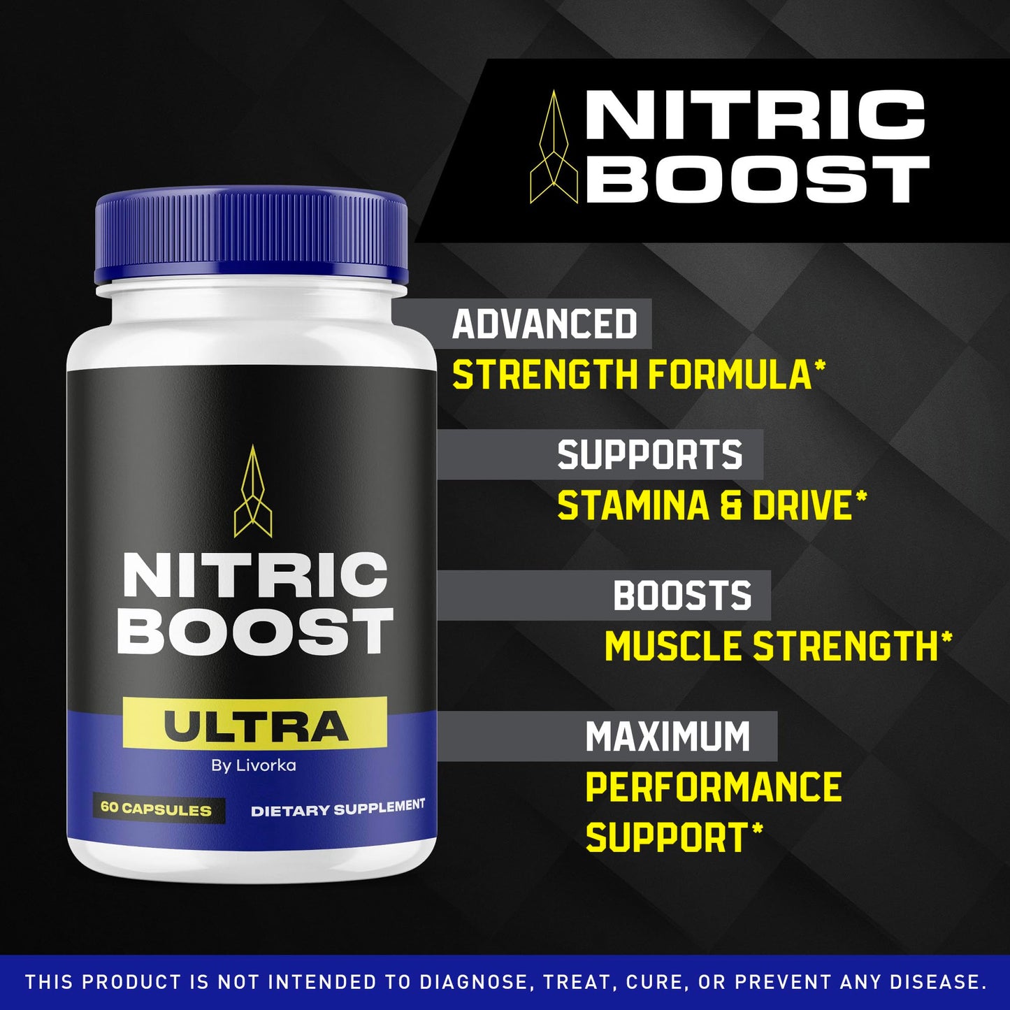 (3 Pack) Nitric Boost Ultra, Nitric Boost Ultra Powder Now in Capsules, NitricBoost Ultra Advanced Formula, Nitric Boost Ultra Max, Nitric Boost Reviews 180 Capsules for 3 Months