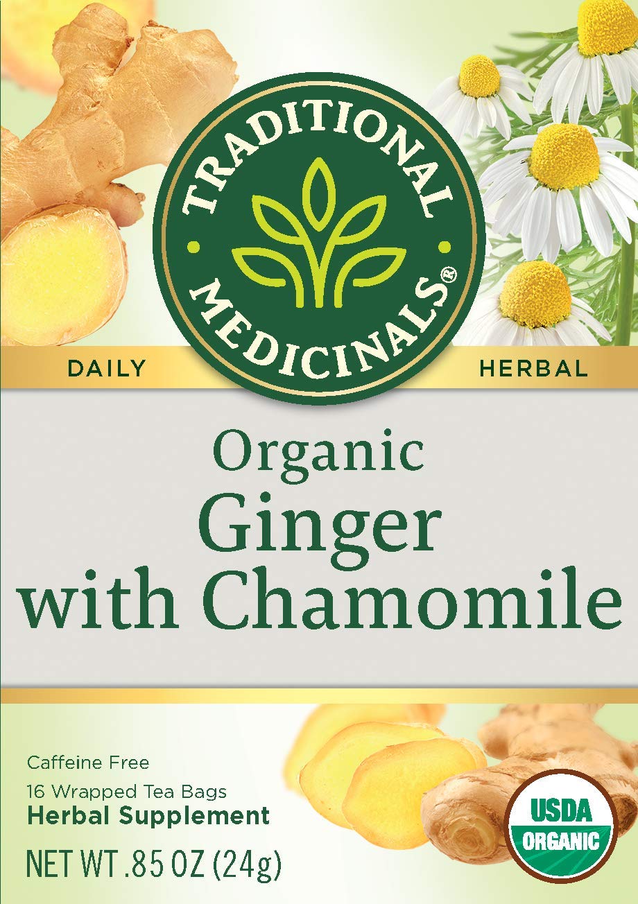 Traditional Medicinal Organic Ginger with Chamomile Tea  16 Bags