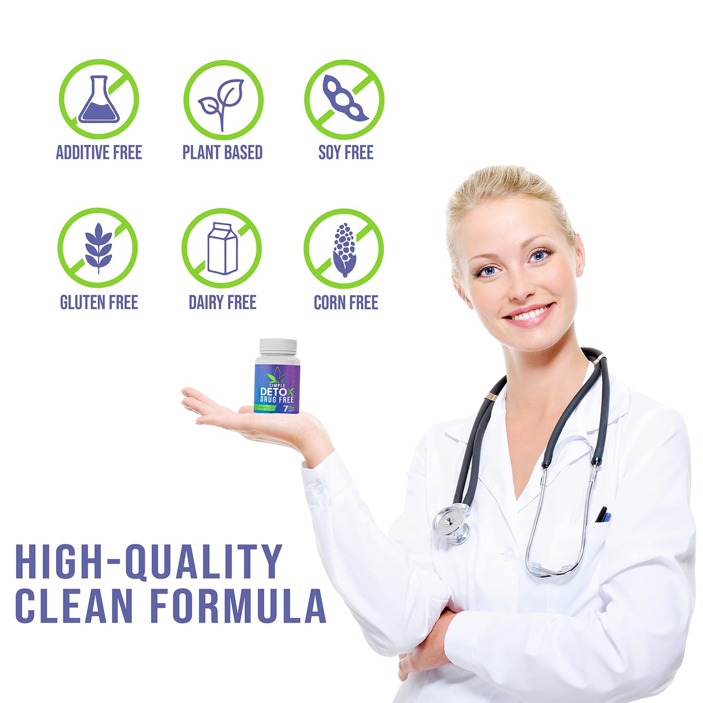 Simple Detox Cleanse | Support for Ultimate Body Detox | Made in USA | Detox Cleanse for Men & Women | 42 Capsules