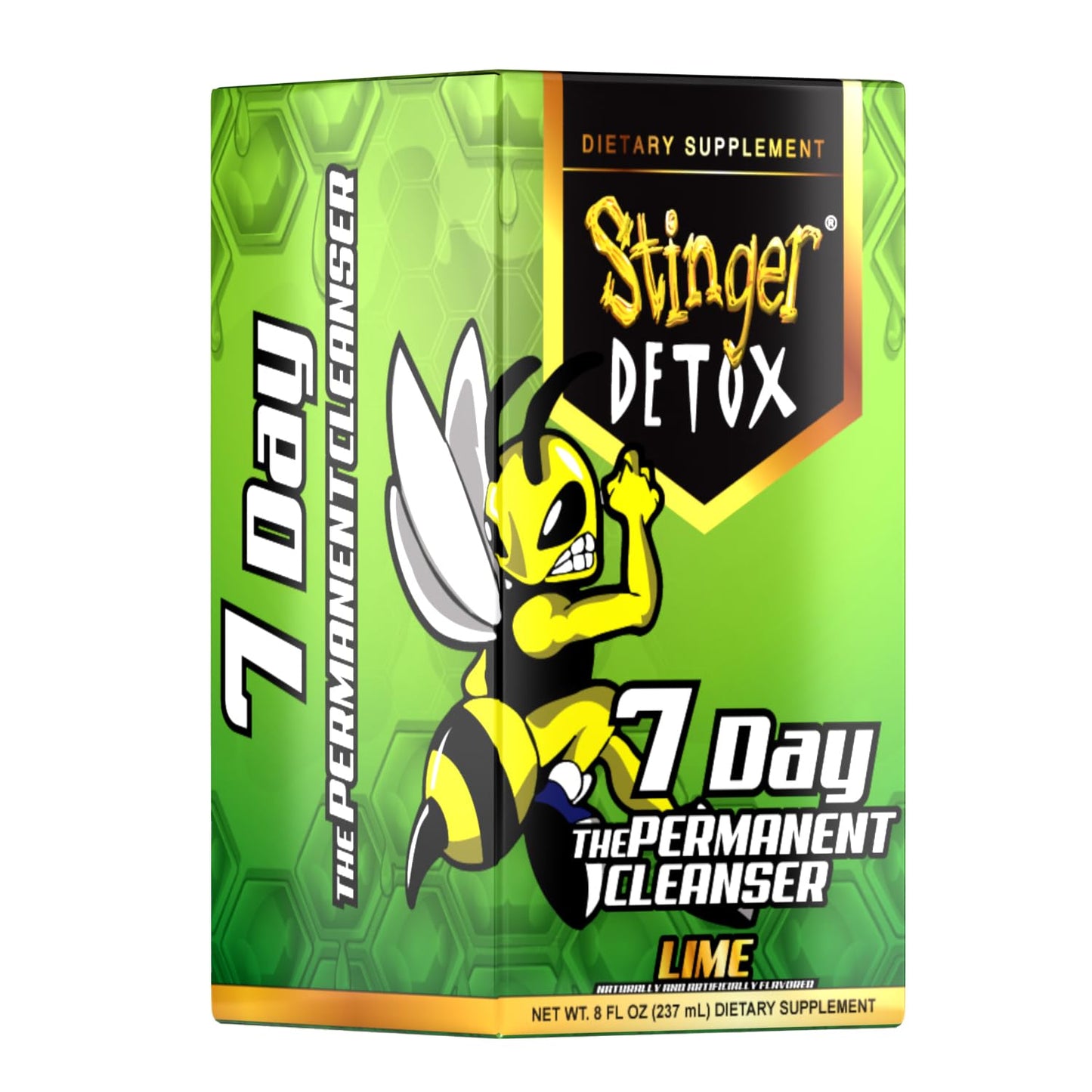 Stinger Detox 7-Day Permanent Drink - Lime Flavor - 8 FL OZ