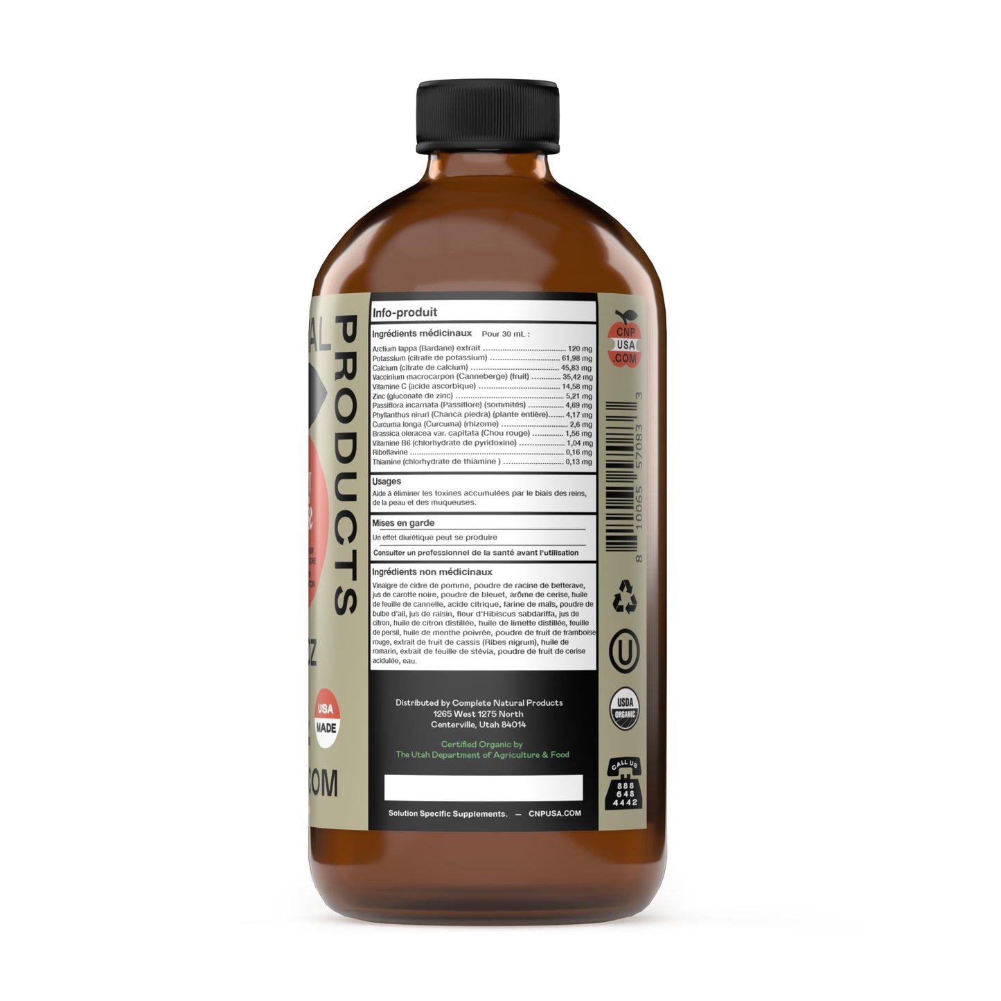 Complete Natural Products Kidney Complete - 16oz Glass Bottle, Kidney Cleanse