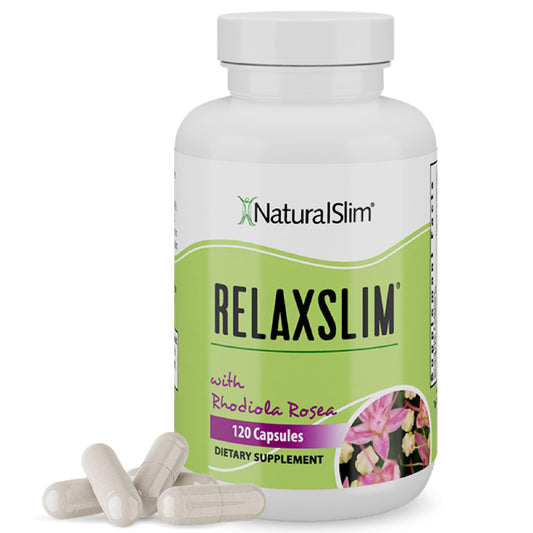 NaturalSlim Relaxslim Rhodiola Rosea & Adaptogenic Herb for Brain, Mood, Metabolism, Tension & Energy Support Supplement - 21 Different Natural Compounds Help Control Appetite - 120 Capsules