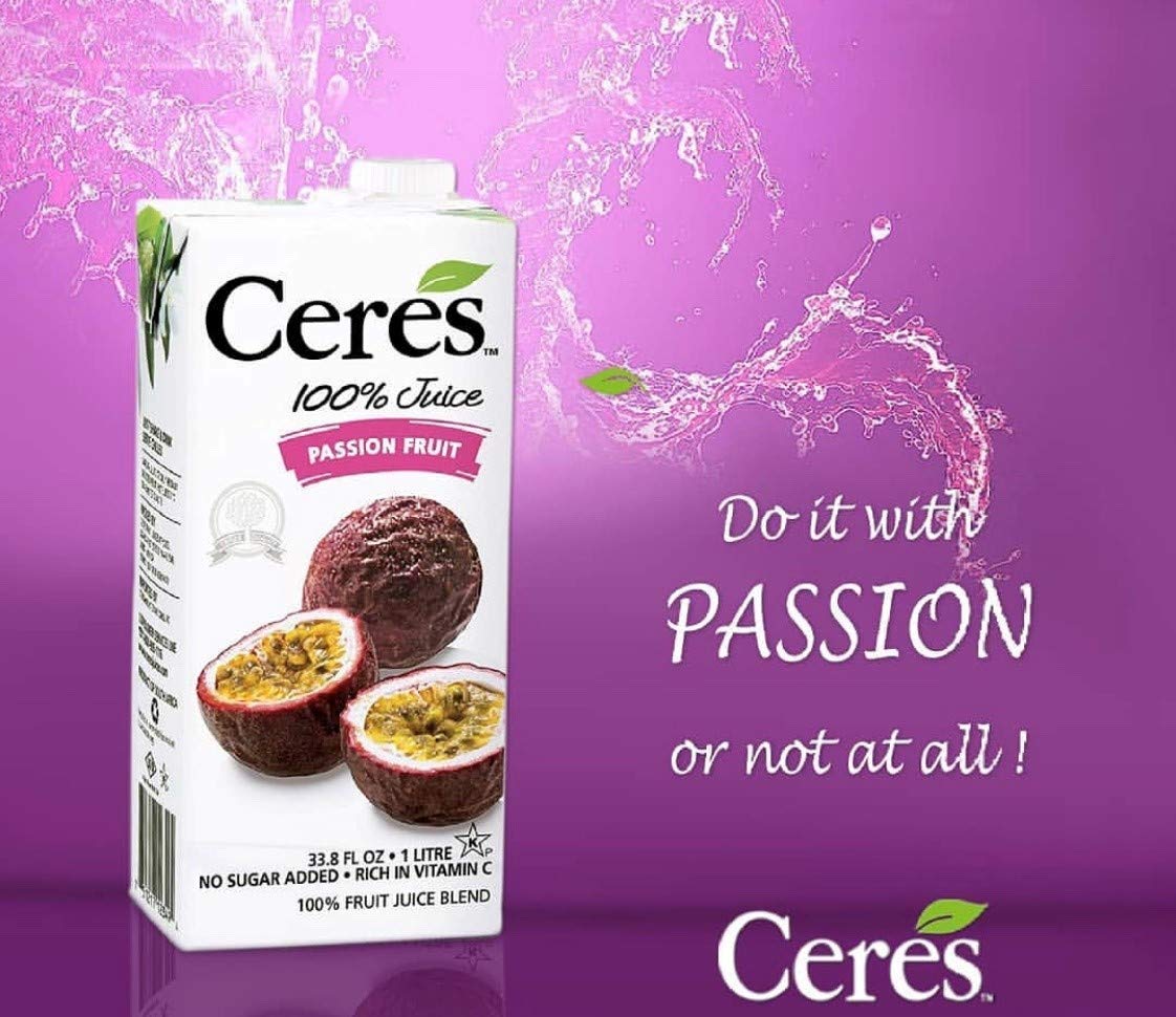 Ceres 100 All Natural Pure Fruit Juice Blend Passion Fruit  Gluten Free Rich in Vitamin C No Added Sugar or Preservatives Cholesterol Free  338 FL OZ 1